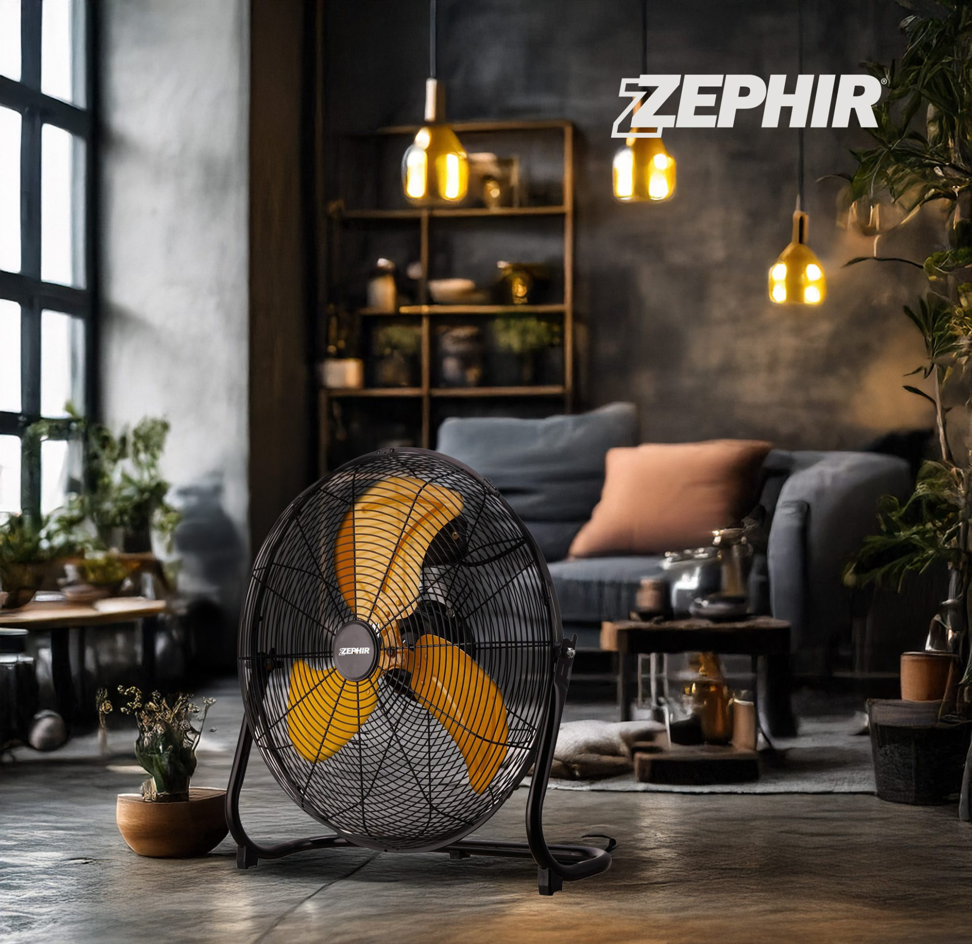 VENTILATORE DA PAV.CM.45 PALE GIALLE