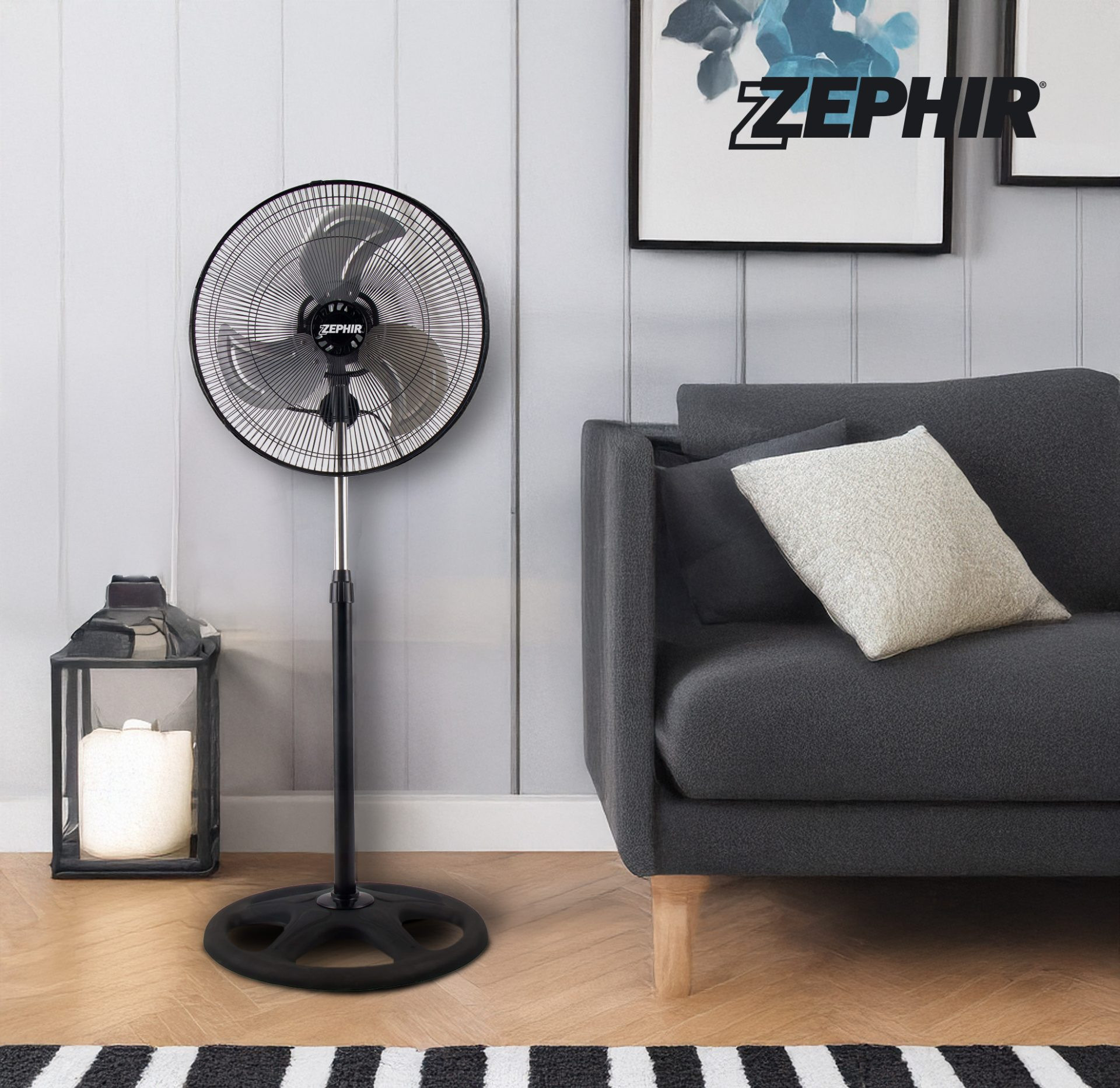 VENTILATORE A PIANT.DOPPIA OSCILLAZ.CM.45 H.130