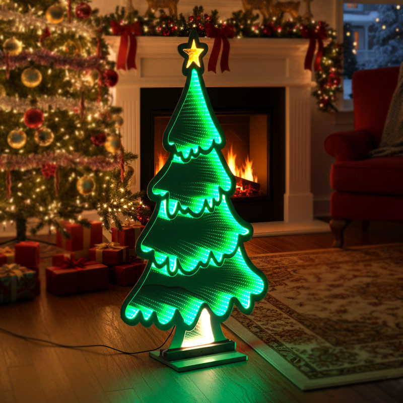 DECORAZIONE LUMINOSA PINO H120 390LED IP44