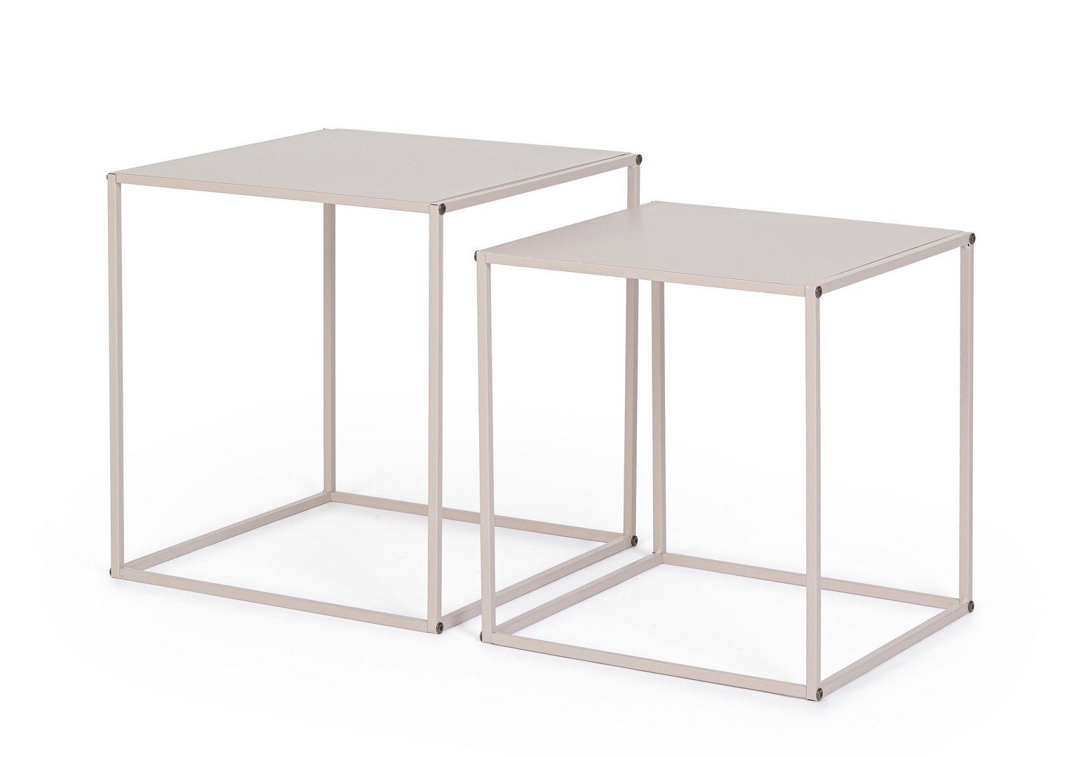 SET 2 TAVOLINI H.28/41 QUADRATO BEIGE