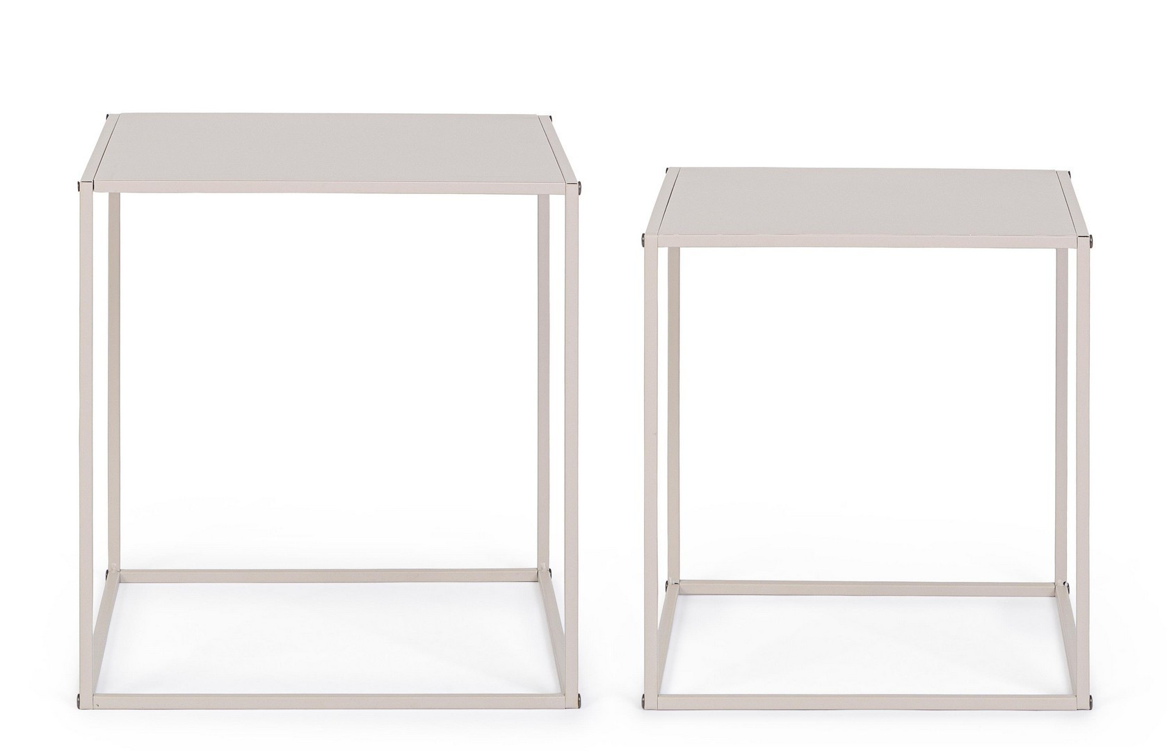 SET 2 TAVOLINI H.28/41 QUADRATO BEIGE