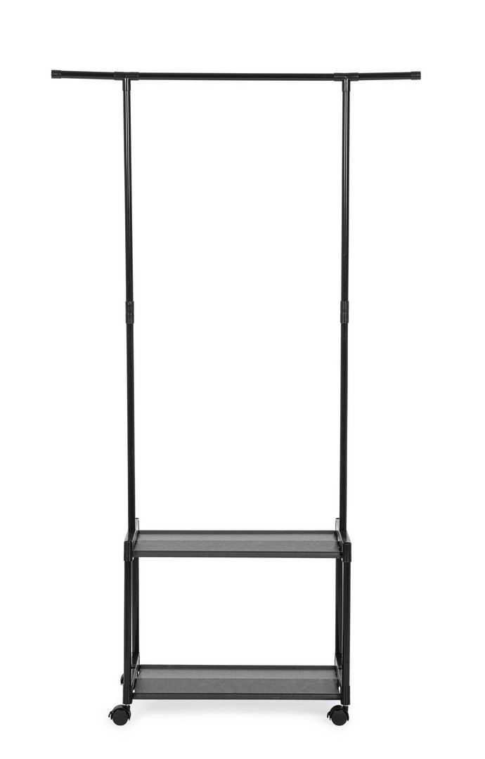 STAND APPENDIABITI NERO C/RUOTE CM. 86X35X156H STAND APPENDIABITI NERO C/RUOTE CM. 86X35X156H