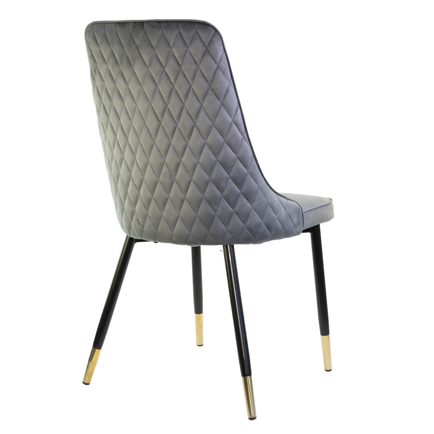 SAINT TROPEZ SEDIA IMB.VELL.GRIGIO PIEDE NERO/ORO
