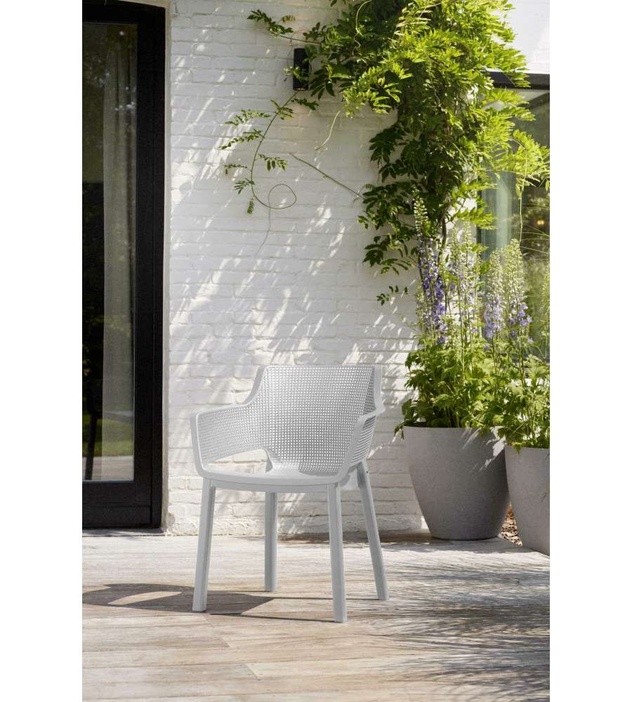 TAVOLO 160X95 CON 6 POLTRONE BIANCO