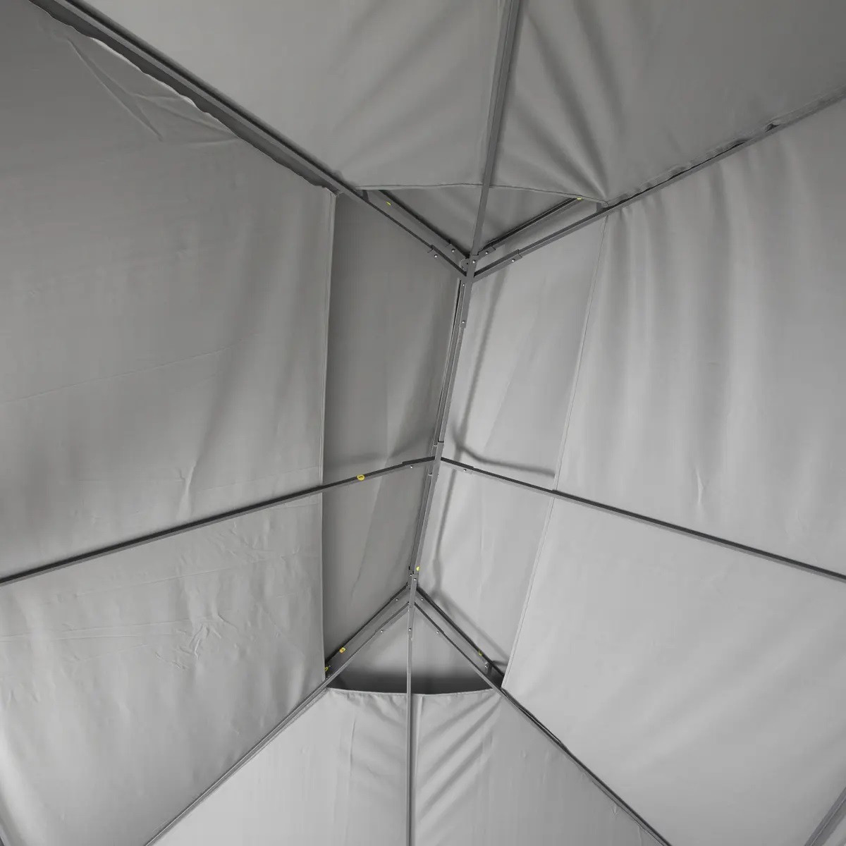 GAZEBO THIRA IN FERRO 4X3M ARDESIA CON TENDE LATER