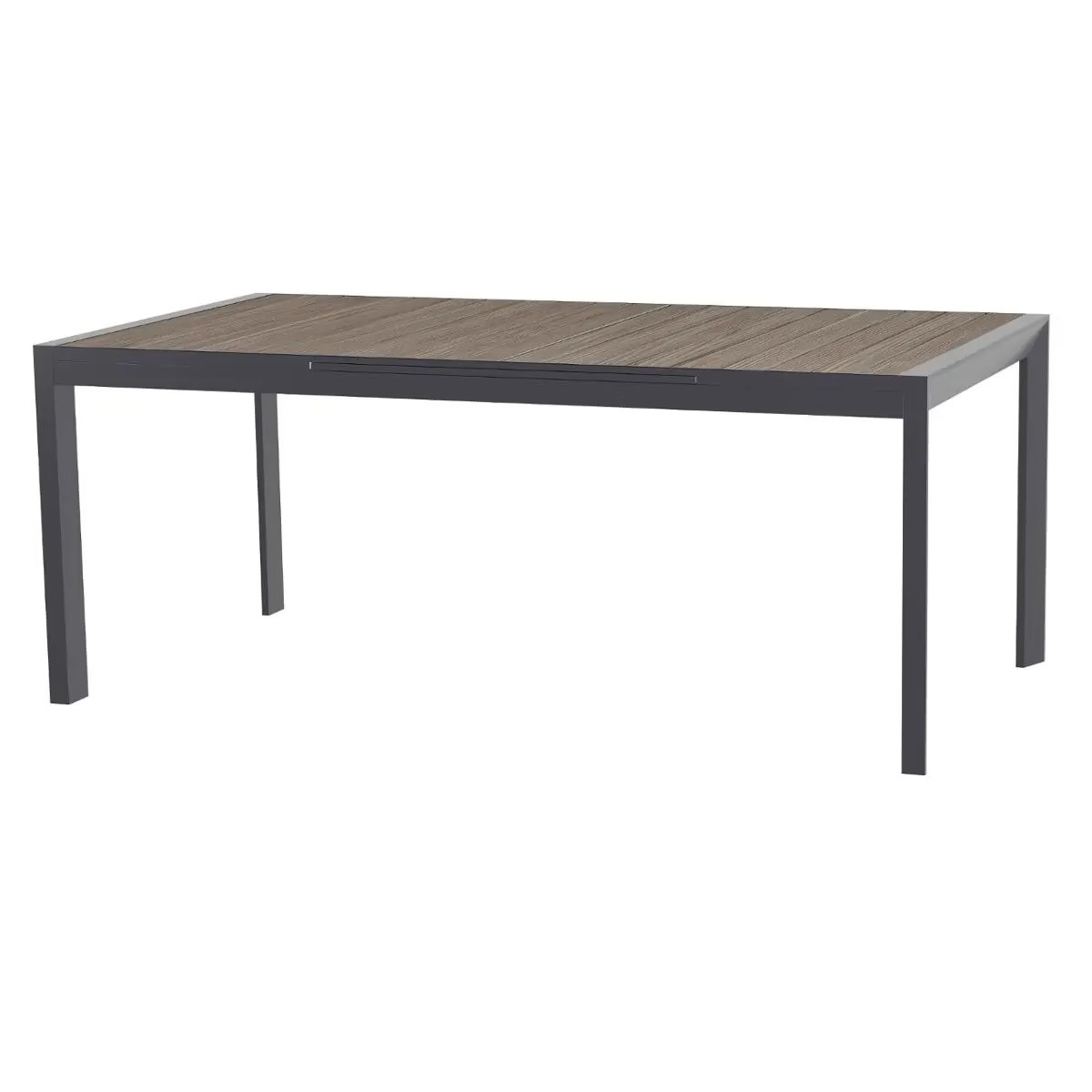 TAVOLO CM.214-274X110 CON 6 POLTRONE GRAFITE