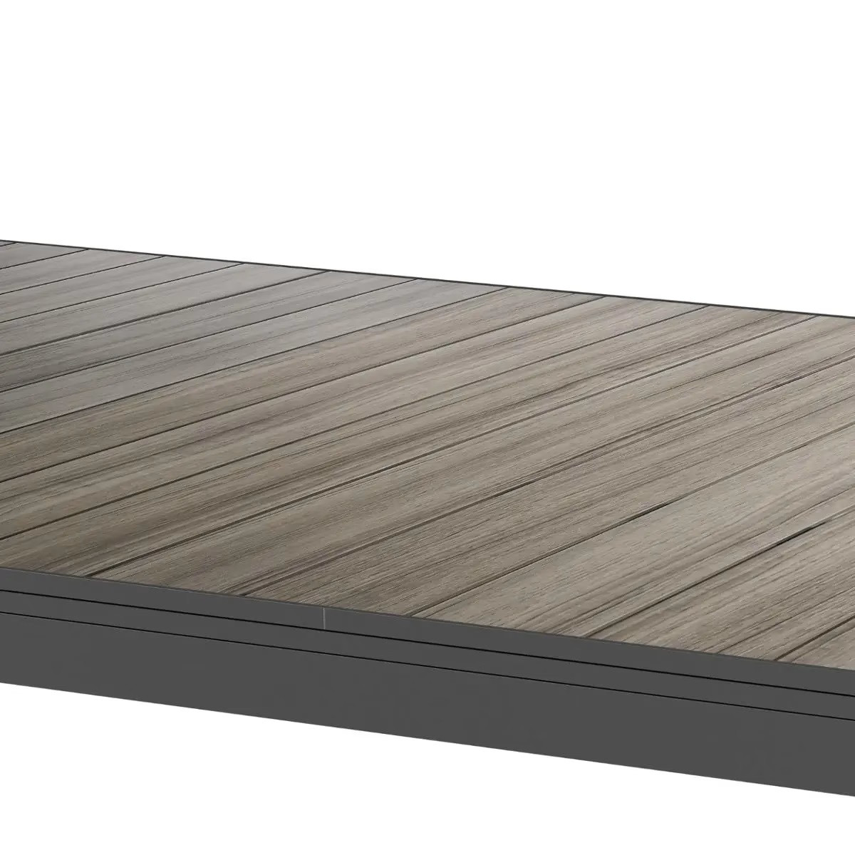 TAVOLO CM.214-274X110 CON 6 POLTRONE GRAFITE