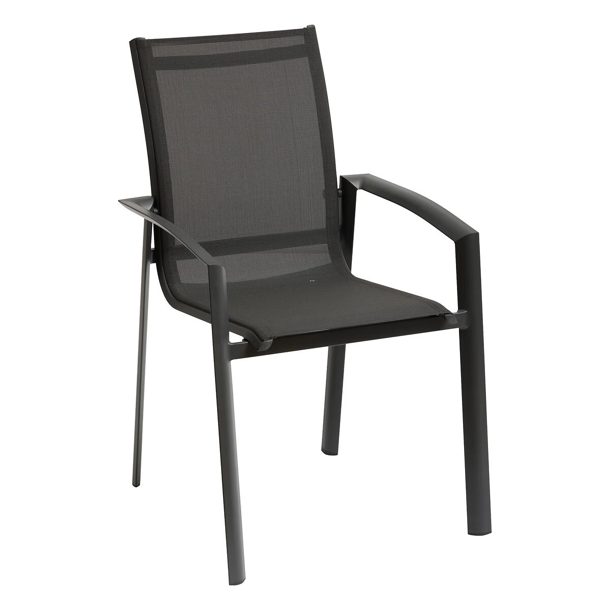 TAVOLO CM.214-274X110 CON 6 POLTRONE GRAFITE