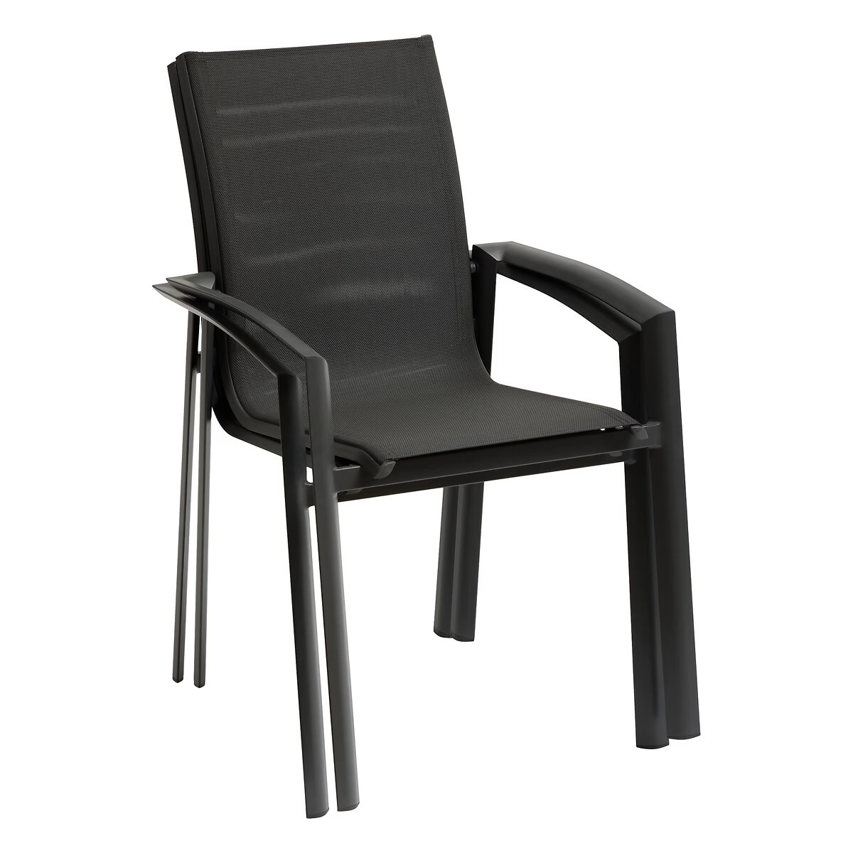 TAVOLO CM.214-274X110 CON 6 POLTRONE GRAFITE