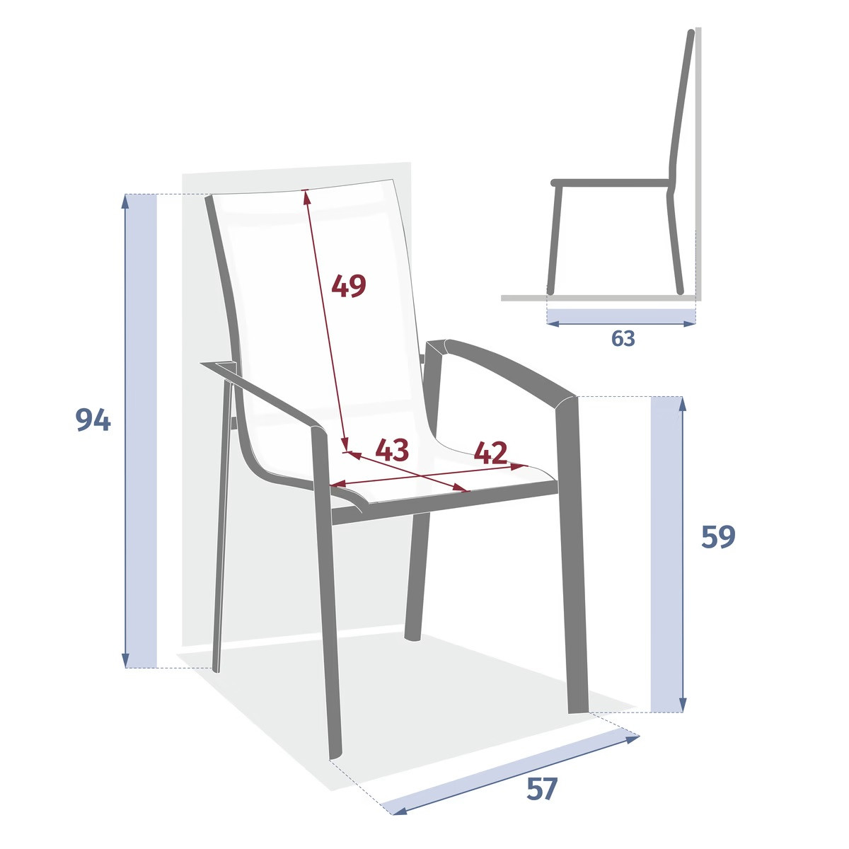TAVOLO CM.214-274X110 CON 6 POLTRONE GRAFITE
