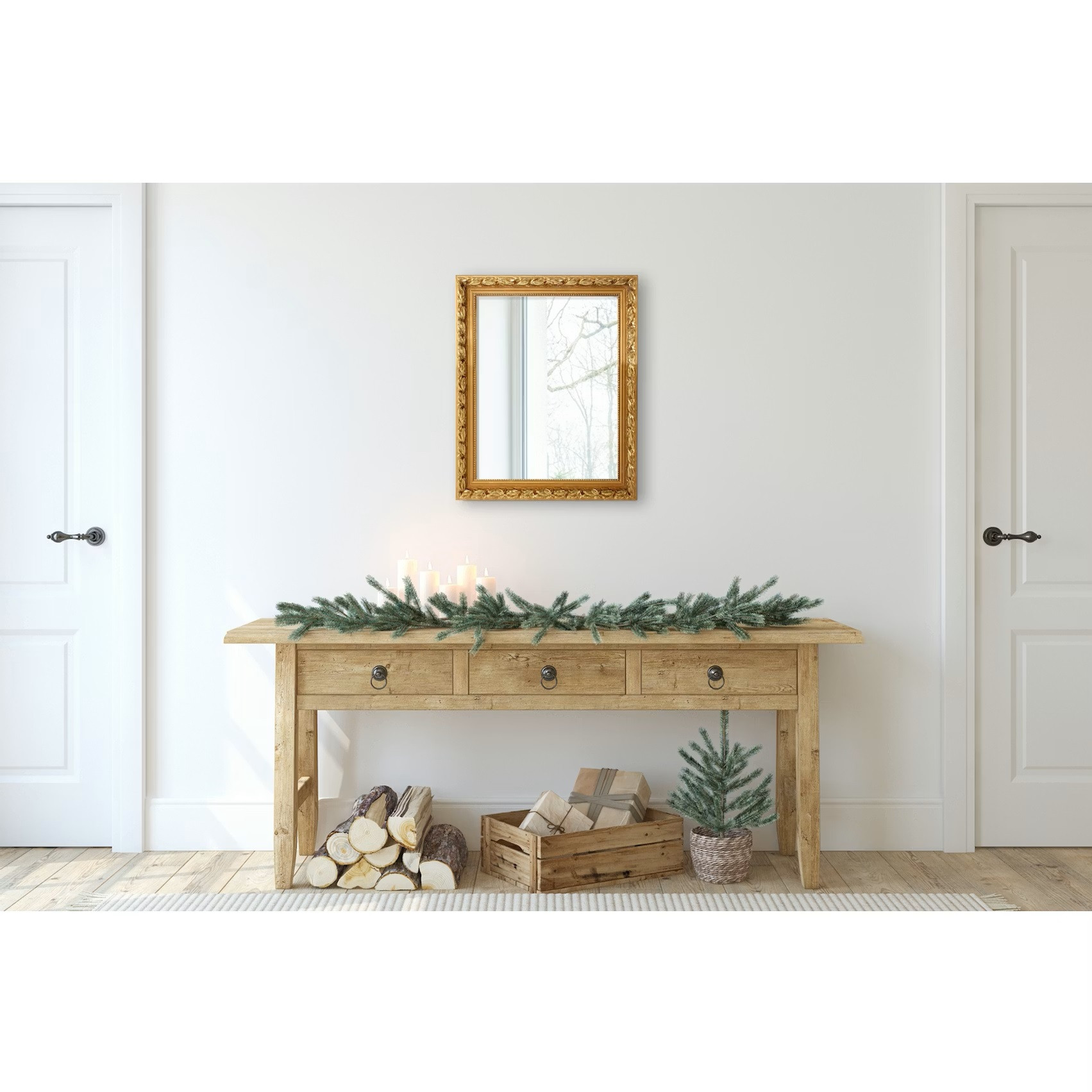 SONJA SPECCHIO CM.55X70 LEGNO/ORO