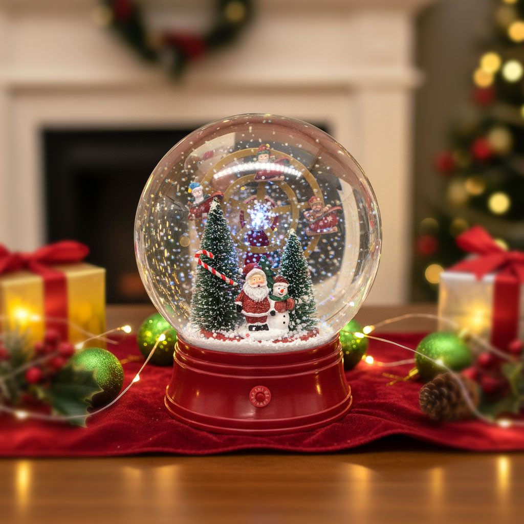 AMPOLLA PL.25CM C/RUOTA PAN.LUCE MOV.SUONO