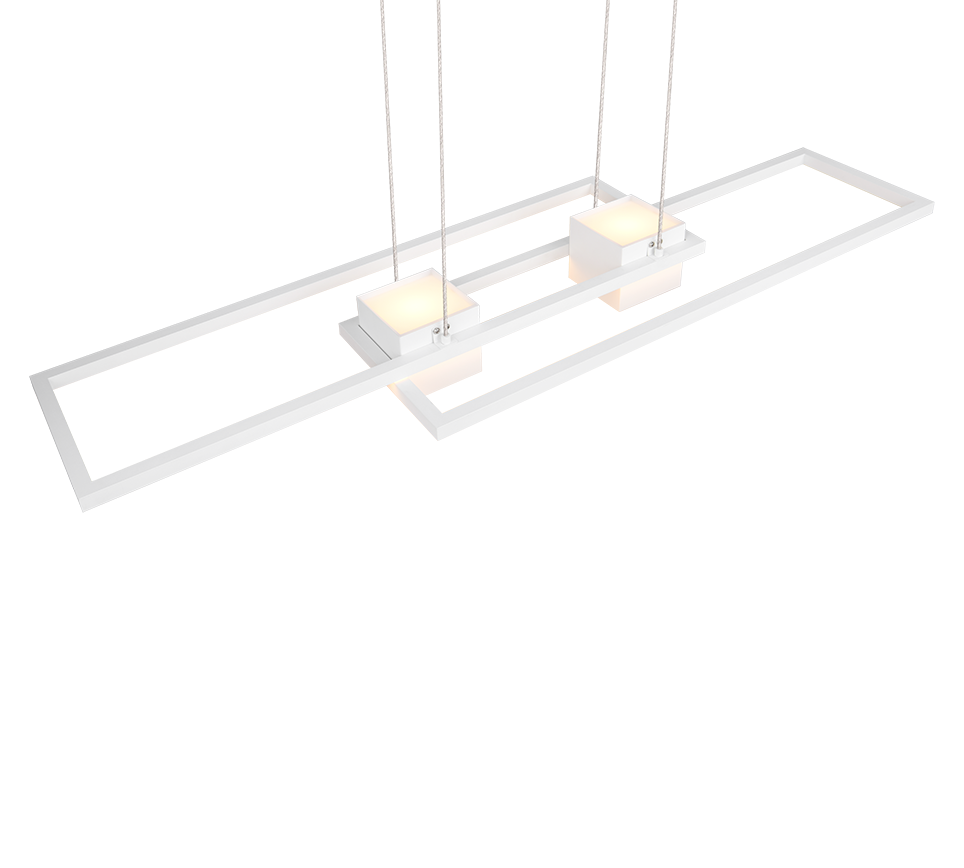ALBANY SOSP.LED 1X37W MET.BIANCO CON TELECOMANDO