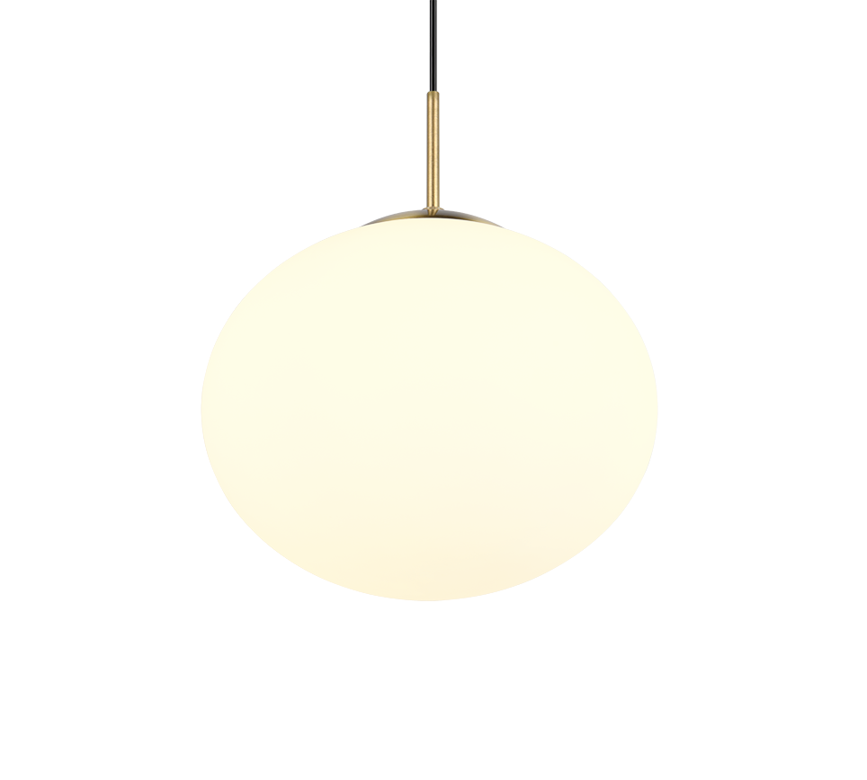 FOMENTO SOSP.SFERA VETRO D.30 OTTONE SATINATO