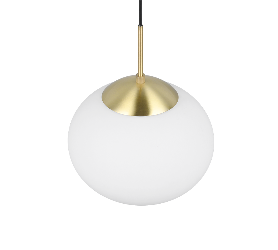 FOMENTO SOSP.SFERA VETRO D.30 OTTONE SATINATO