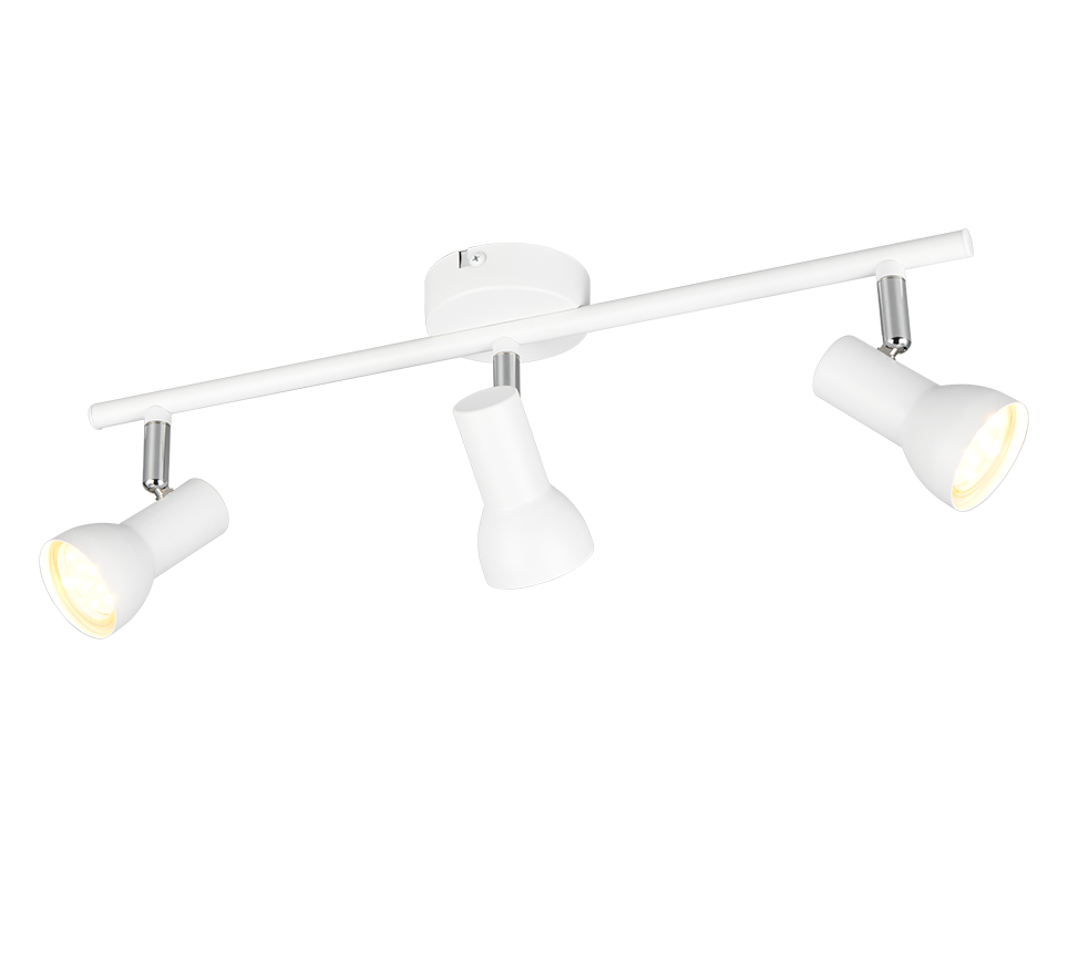 CANTAR BARRA 3SPOT OR.METALLO BIANCO CM.46 GU10