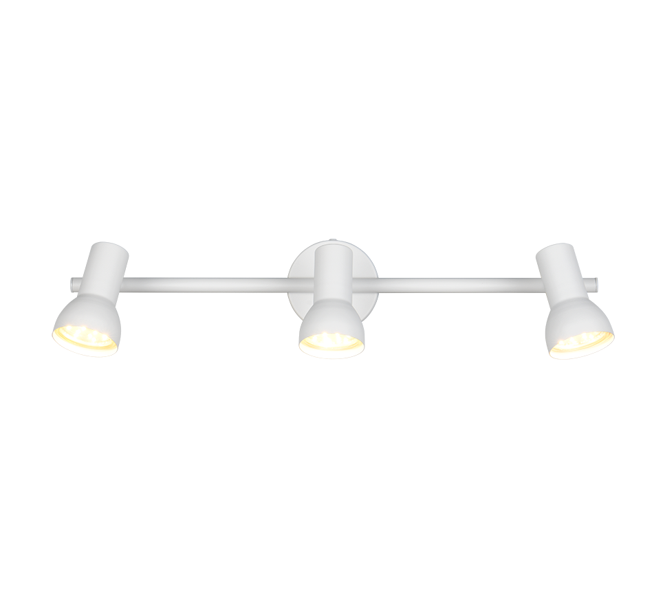 CANTAR BARRA 3SPOT OR.METALLO BIANCO CM.46 GU10