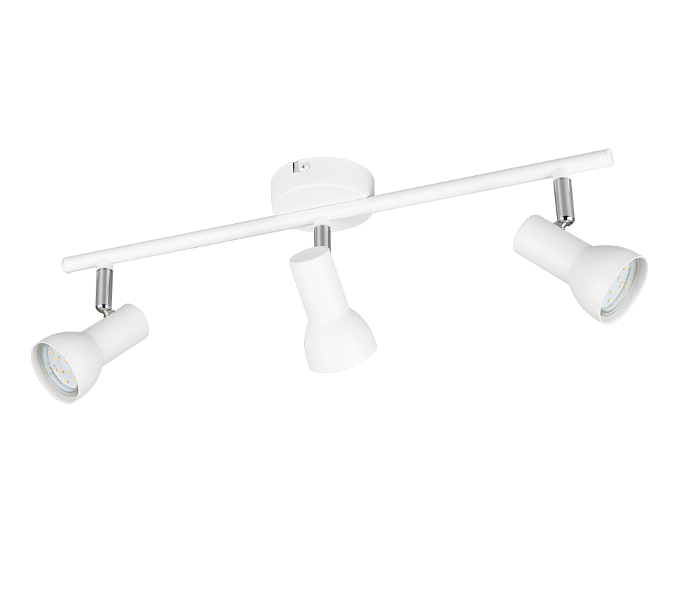 CANTAR BARRA 3SPOT OR.METALLO BIANCO CM.46 GU10