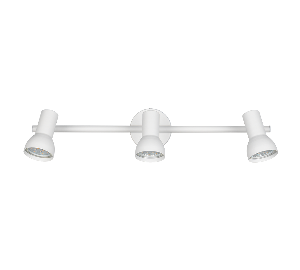 CANTAR BARRA 3SPOT OR.METALLO BIANCO CM.46 GU10