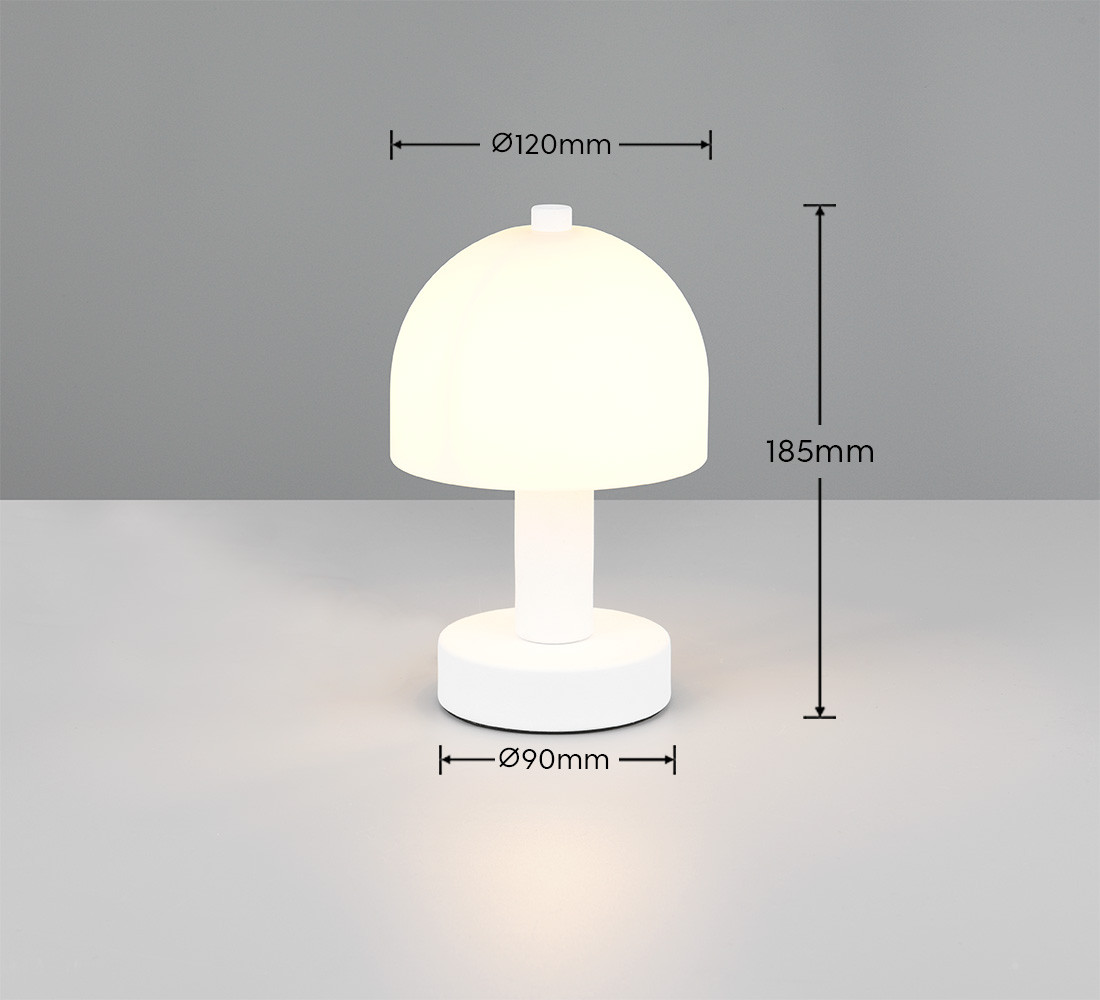 GLENN LAMPADA TAV.MET.BIANCO H.19