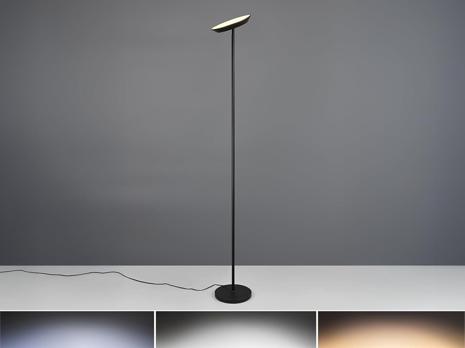 SPECTER PIANTANA LED MET.NERO H.180