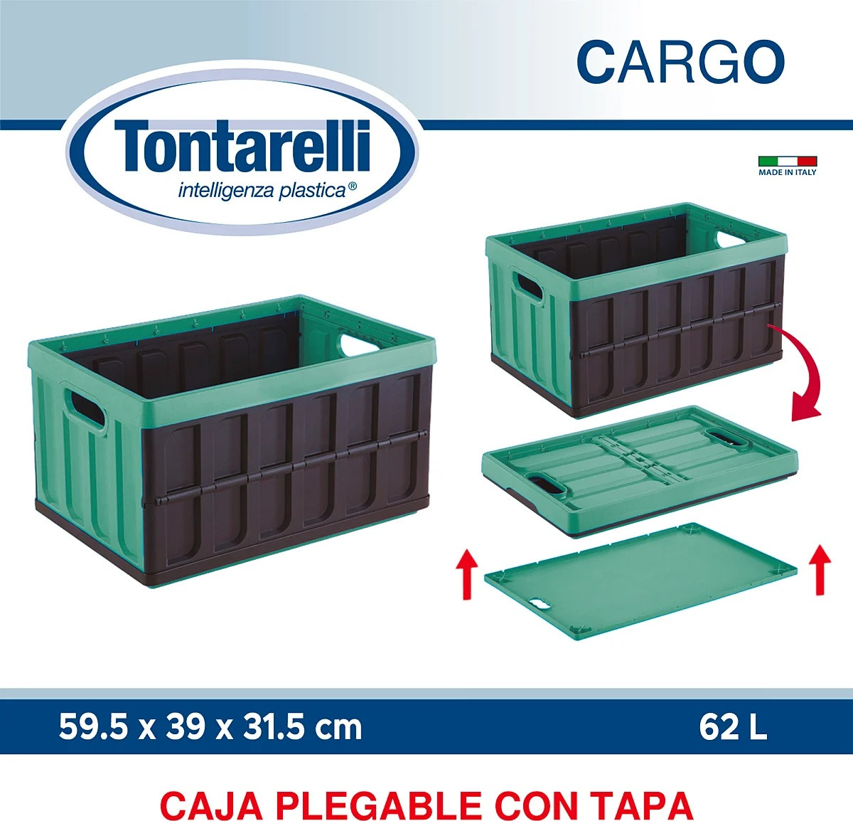 CASSA CARGO+COP. 62LT. NERO SALVIA