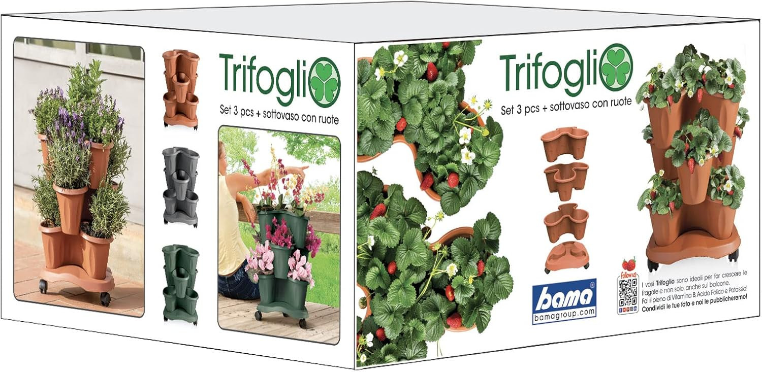 VASO TRIFOGLIO SET 3 PZ.BIANCO
