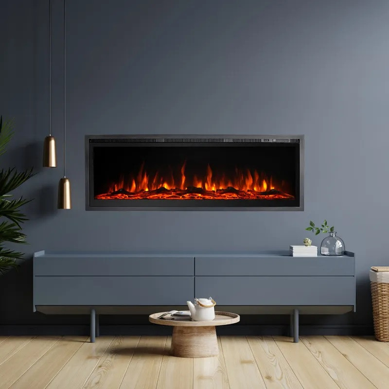 CAMINO ELETTRICO DA PARETE C/T.NERO CM.127X14X54.6