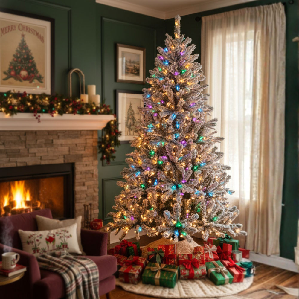 ALBERO 240CM INN.1350P.500LUCI C/GIOCHI LUCE