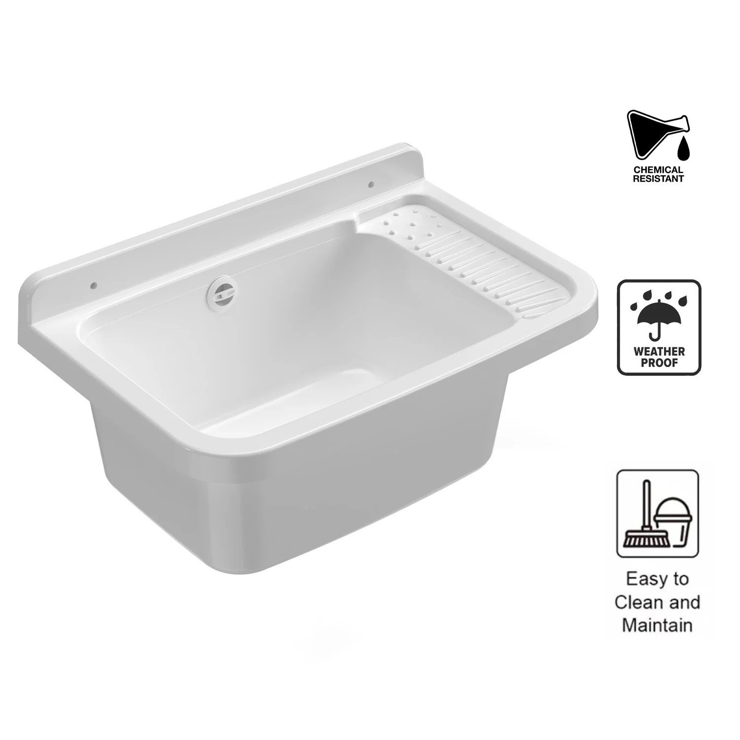 PILOZZO CM.50X35 COMP. DI SIFONE BIANCO