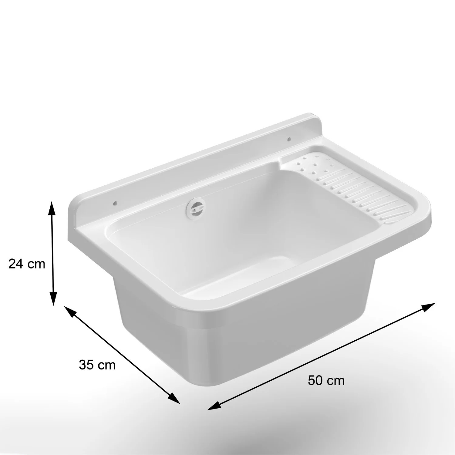 PILOZZO CM.50X35 COMP. DI SIFONE BIANCO