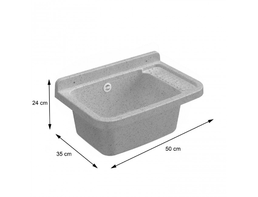PILOZZO CM.50X35 COMP. DI SIFONE GRANITO