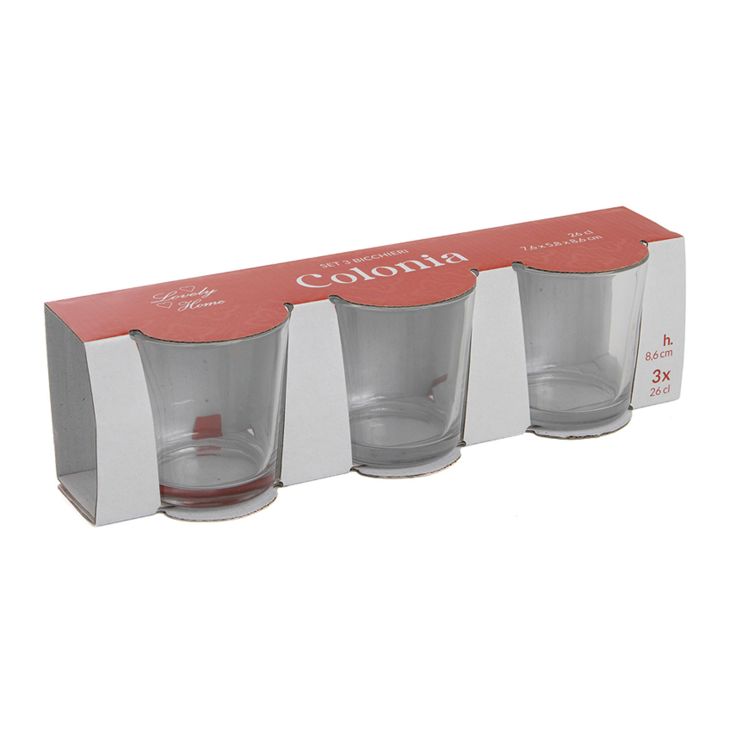 SET 3 BICCHIERI COLONIA 26CL DES.04