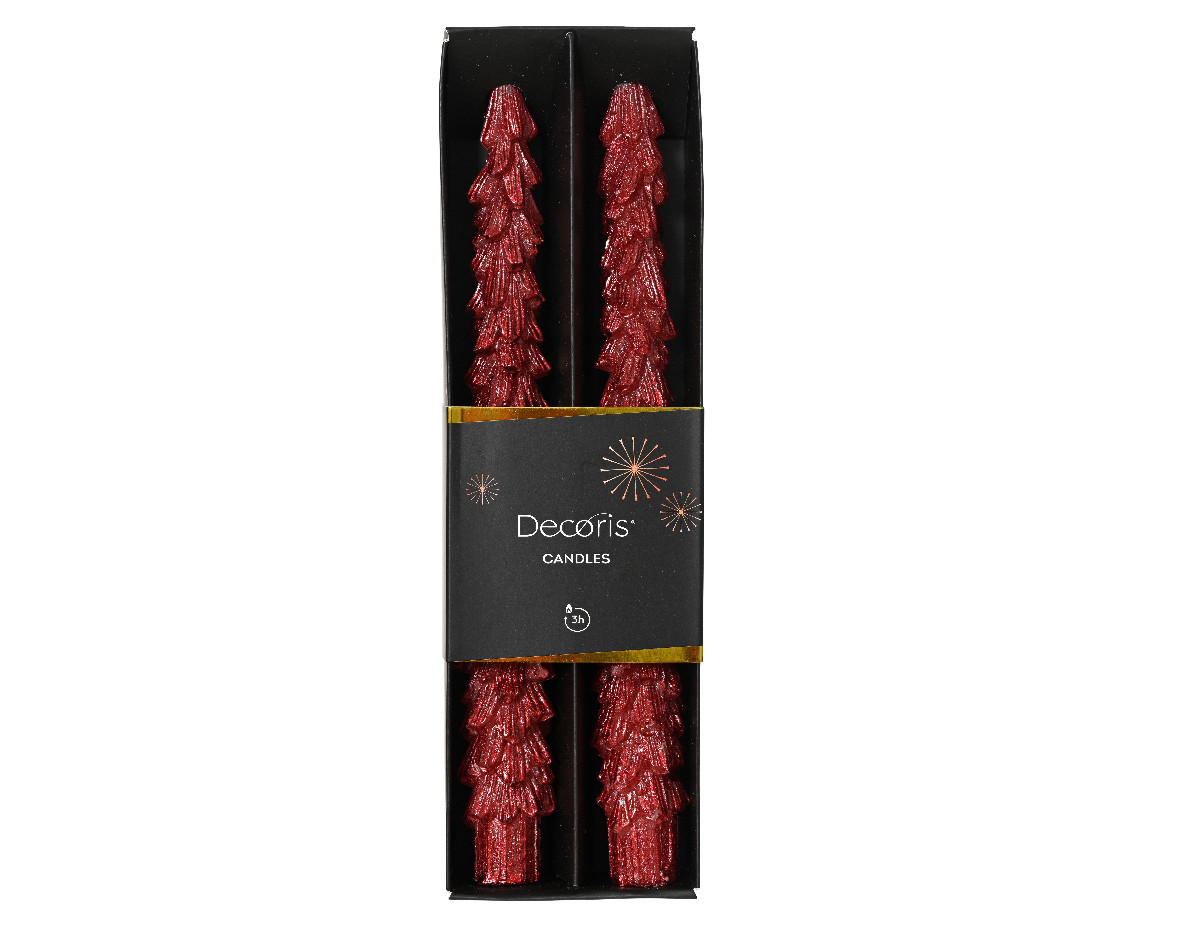 SET2 CANDELE ALBERO ROSSO
