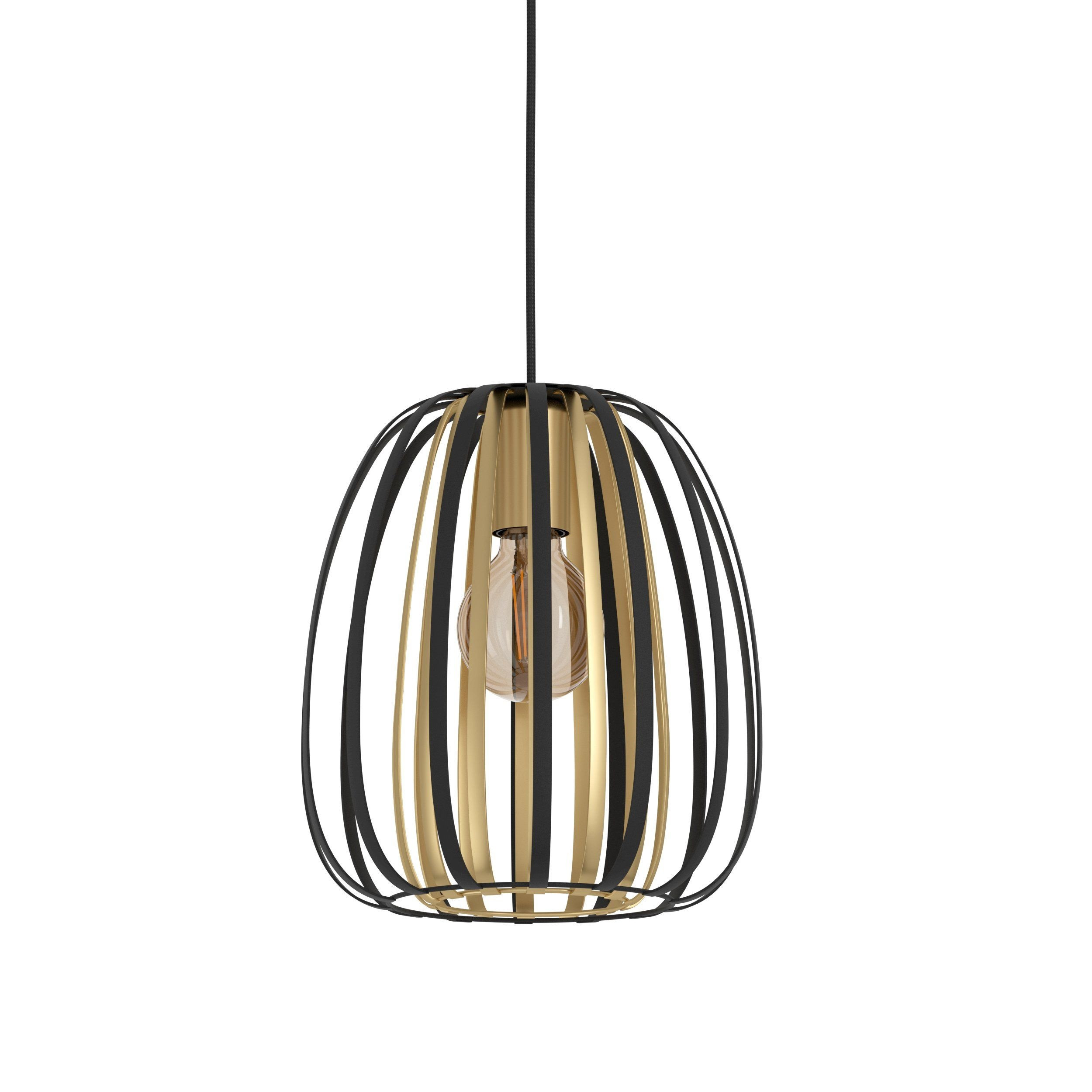 ENCINITOS SOSP.E27 1X40W ACCIAIO/NERO/ORO