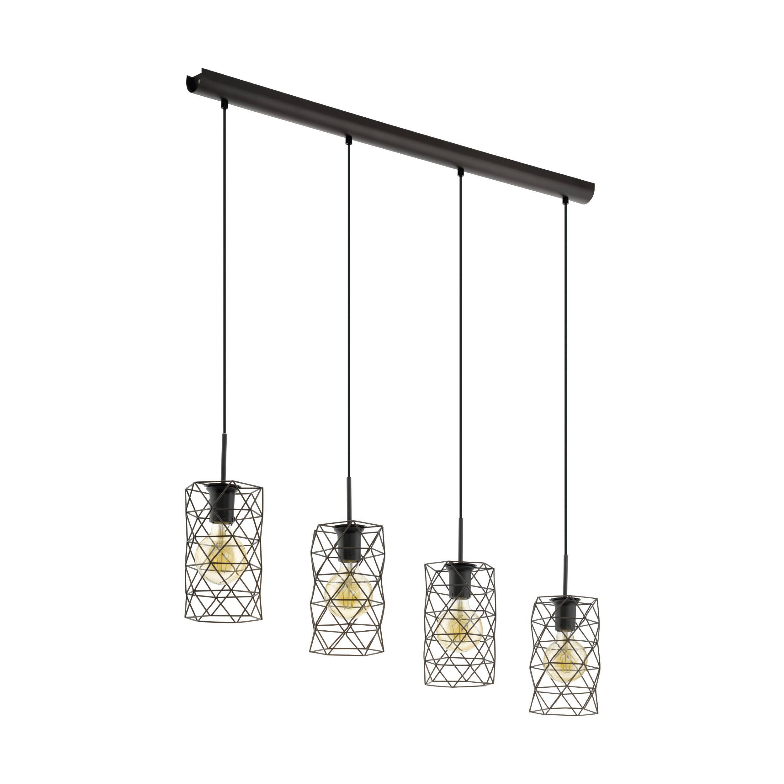 ESTEVAU SOSP.E27 4X60W ACC/MARRONE CM.97.5