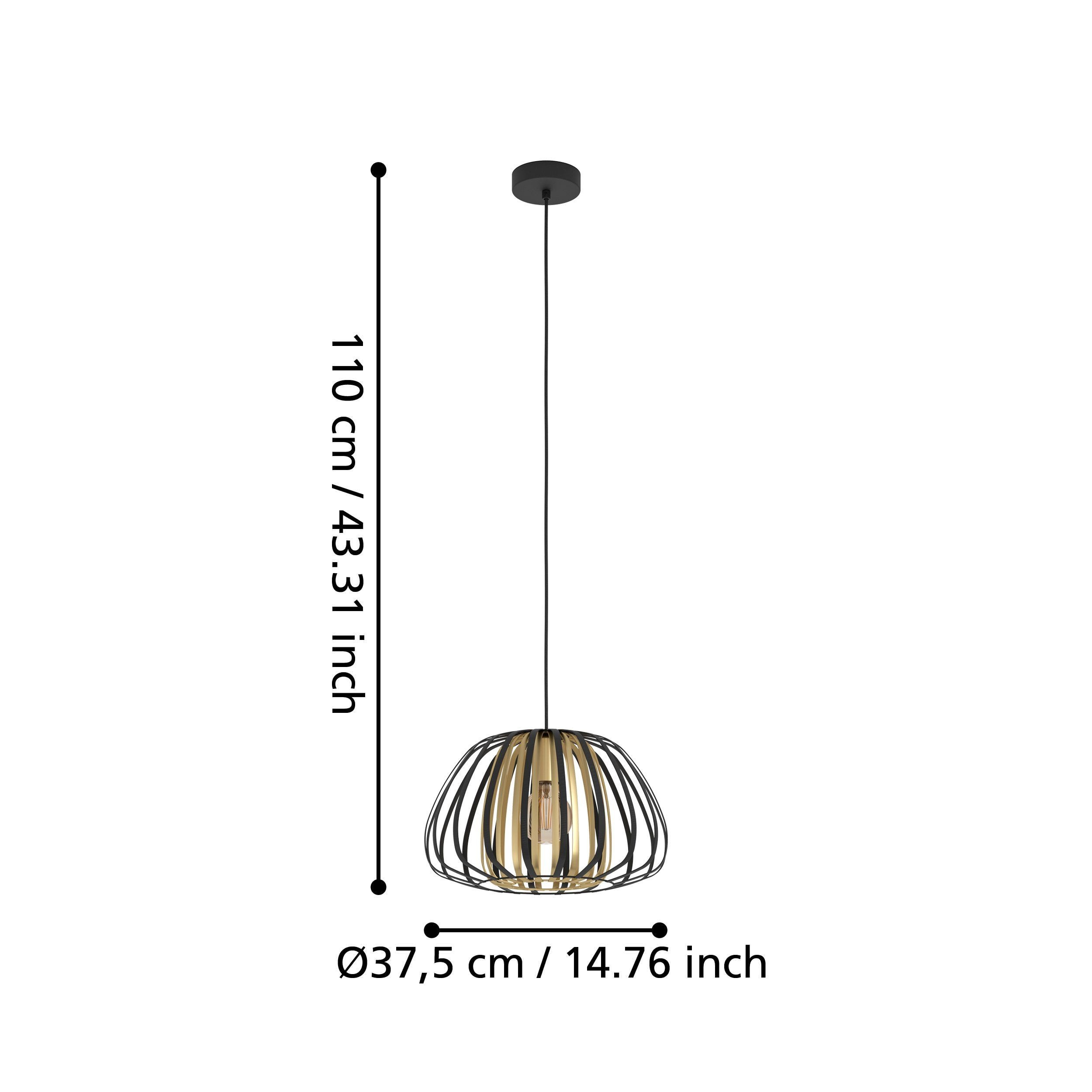ENCITOS E27 1X40W ACC/NERO/ORO