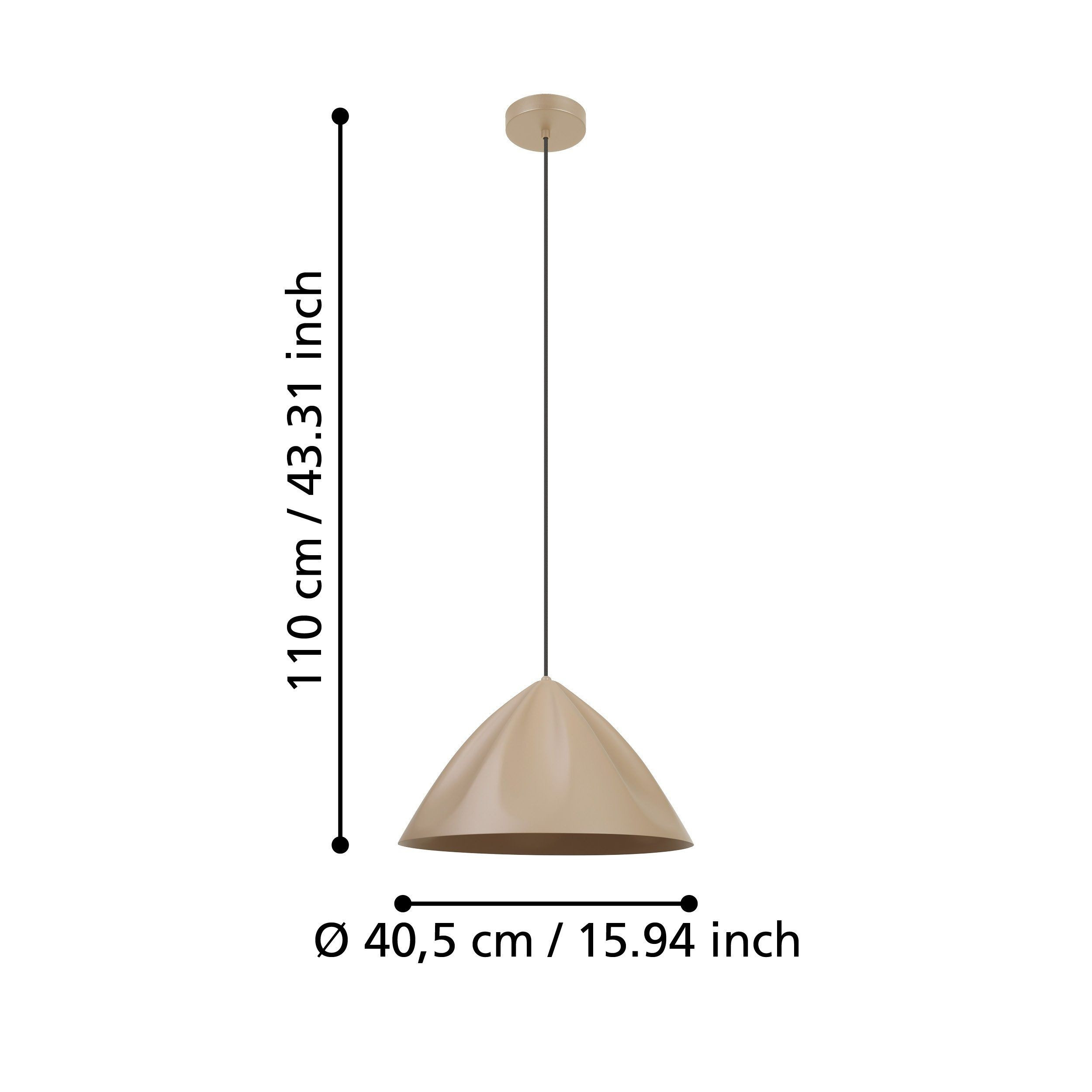 PODERE SOSP.E27 1X40W ACC/SABBIA D.42.5
