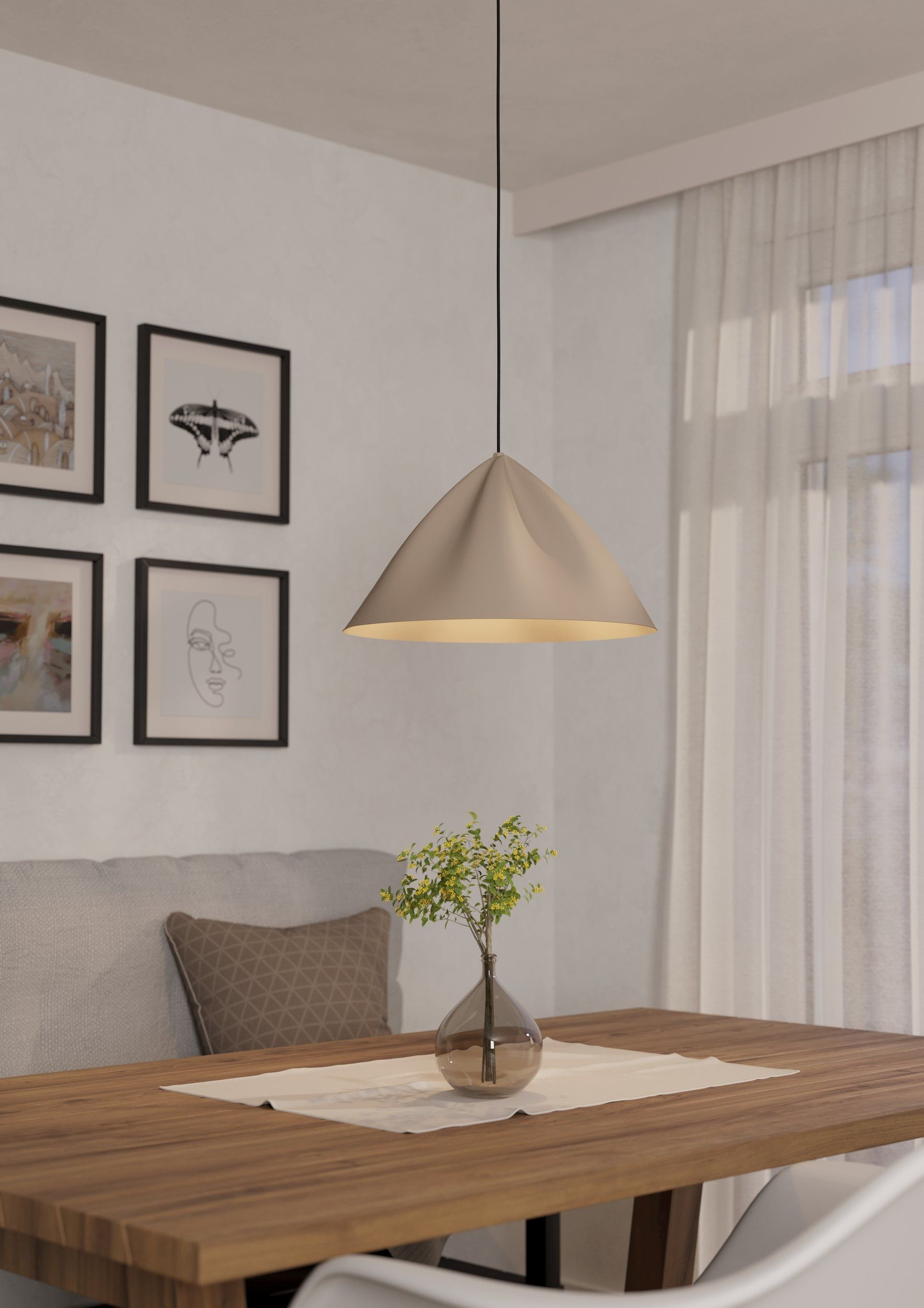 PODERE SOSP.E27 1X40W ACC/SABBIA D.42.5
