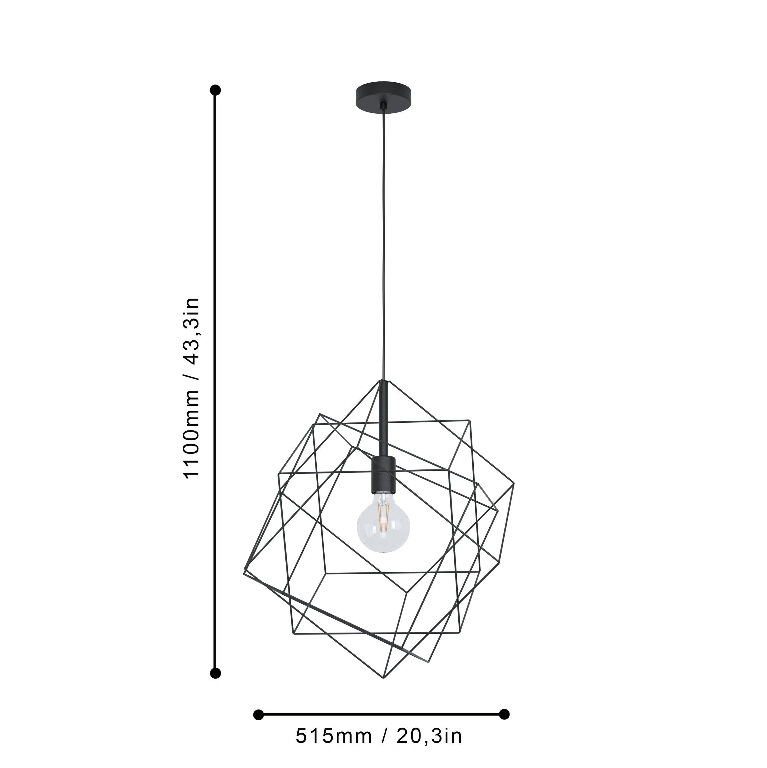 STRAITON SOSP.E27 1X60W ACC/NERO D.51.5