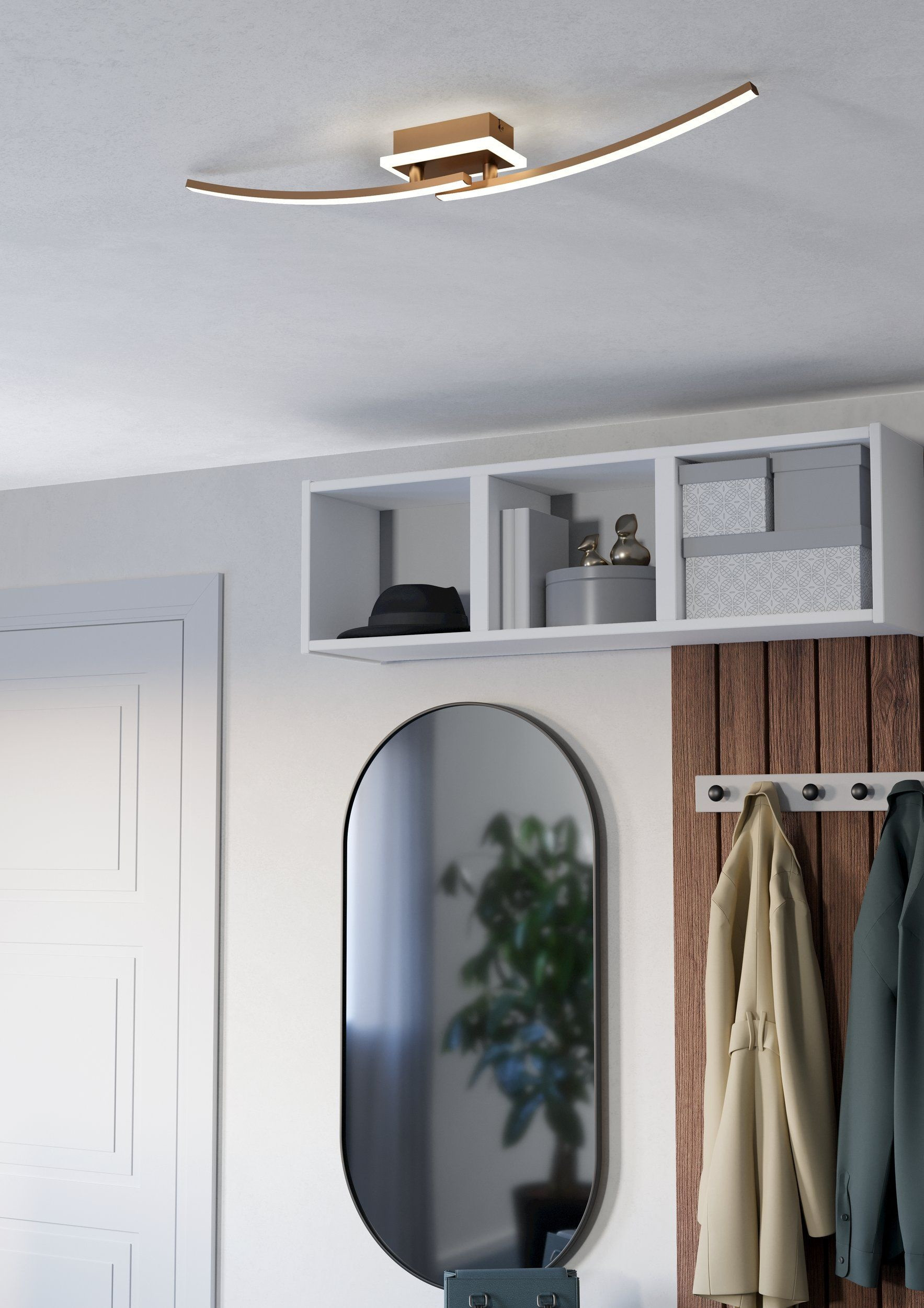LUNGOLAGO PL.LED 12W 4K BRONZO/BIANCO CM.74