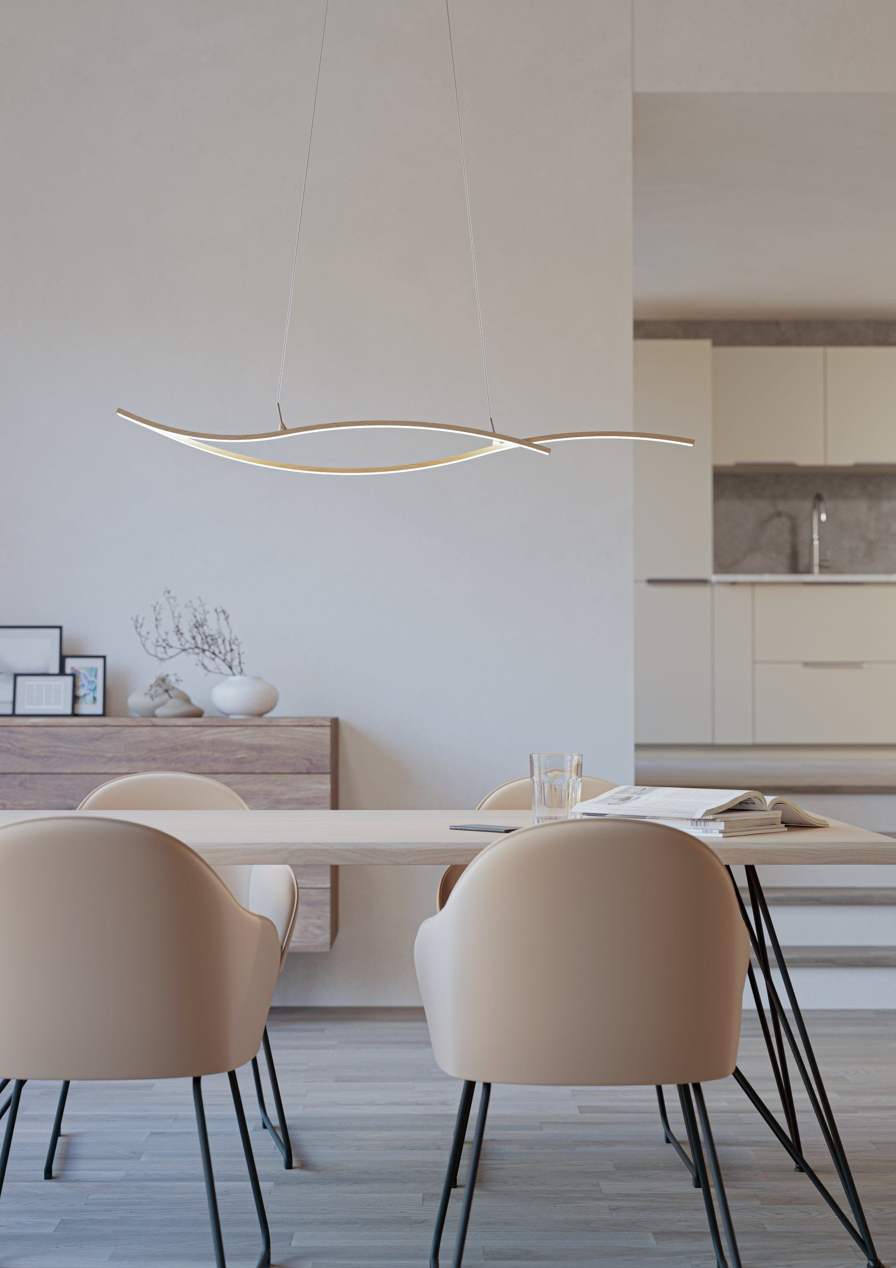 GRISOLIA SOSP.LED 20W 4K MARRONE/BIANCO