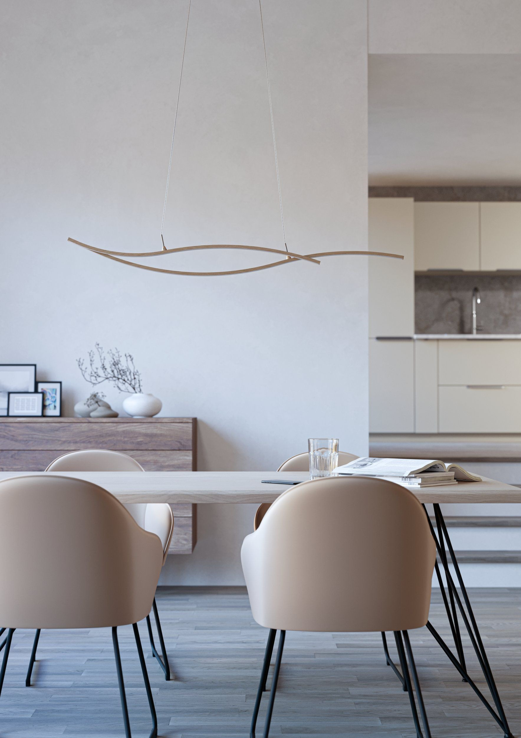 GRISOLIA SOSP.LED 20W 4K MARRONE/BIANCO
