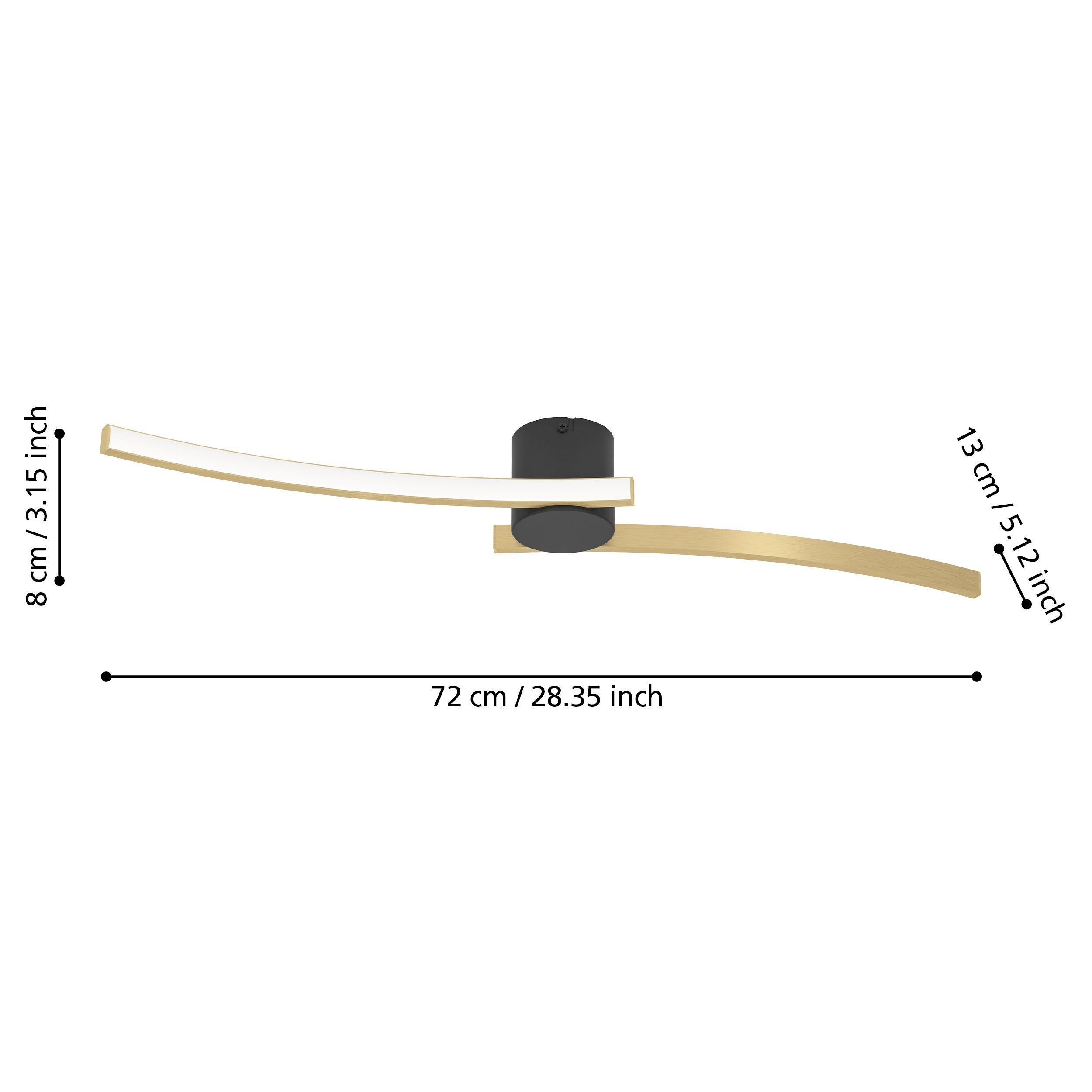 AIETA PLAF.LED 12W 4K NE/OTT.CM.72