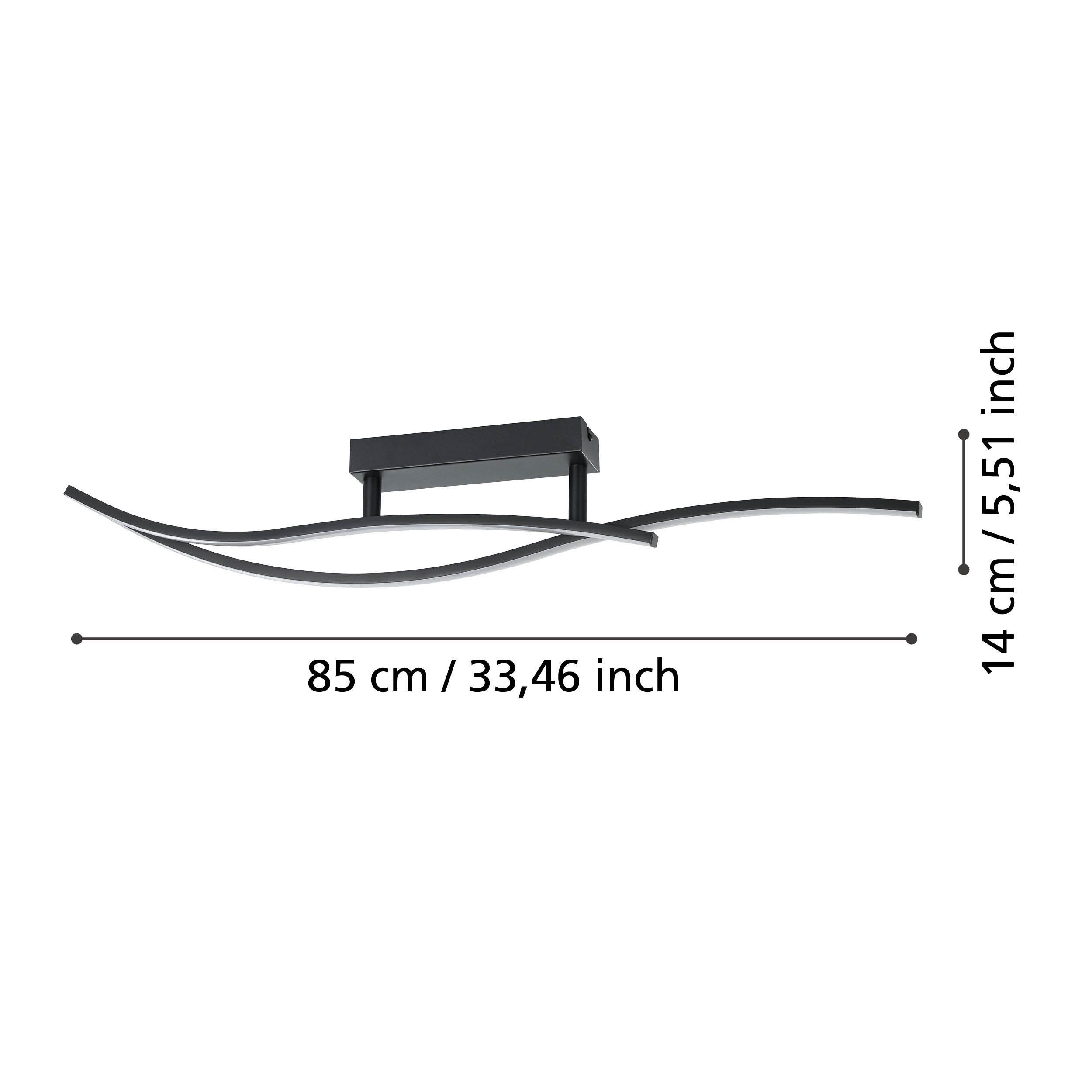 GRISOLIA PL.LED 12W 4K NERO/BIANCO CM.85