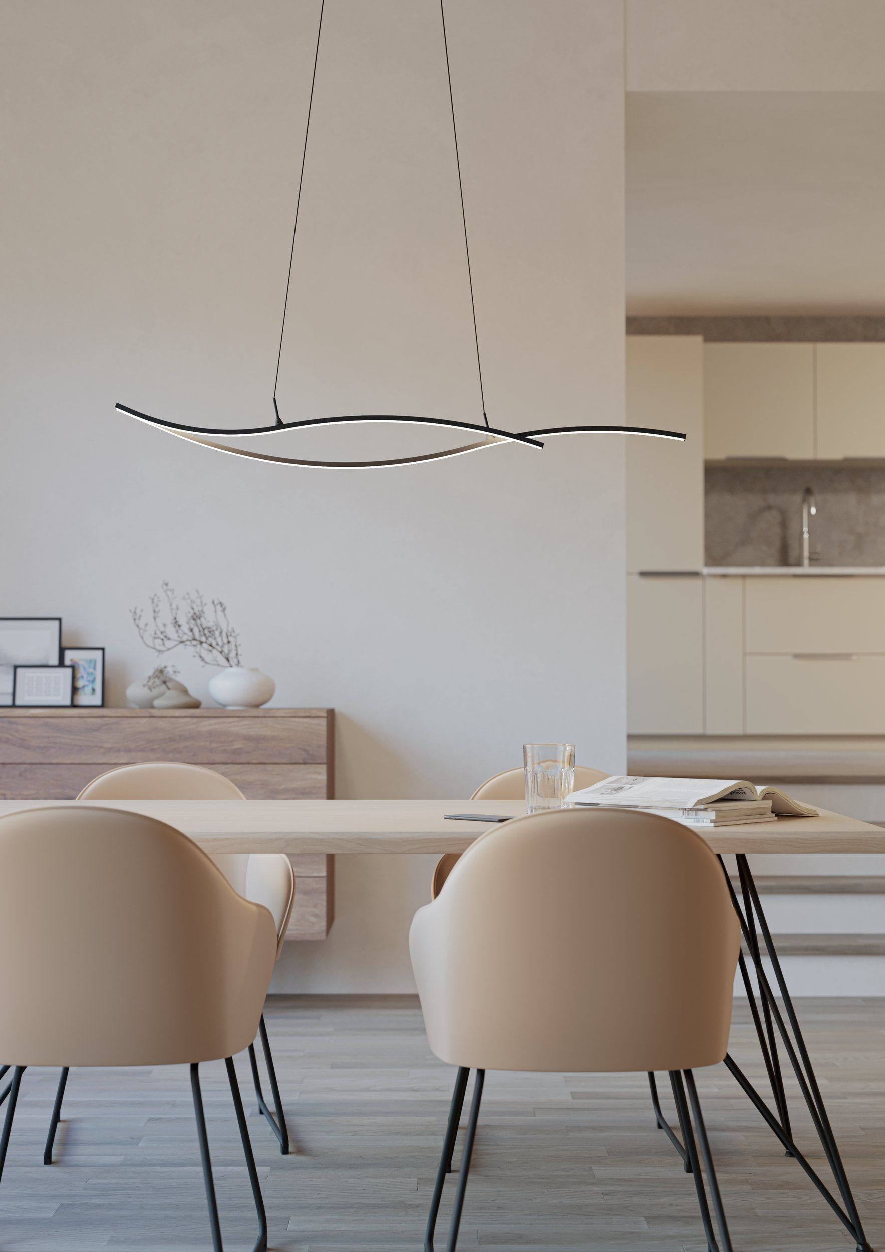 GRISOLA SOSP.LED 20W 4K NERO/BIANCO