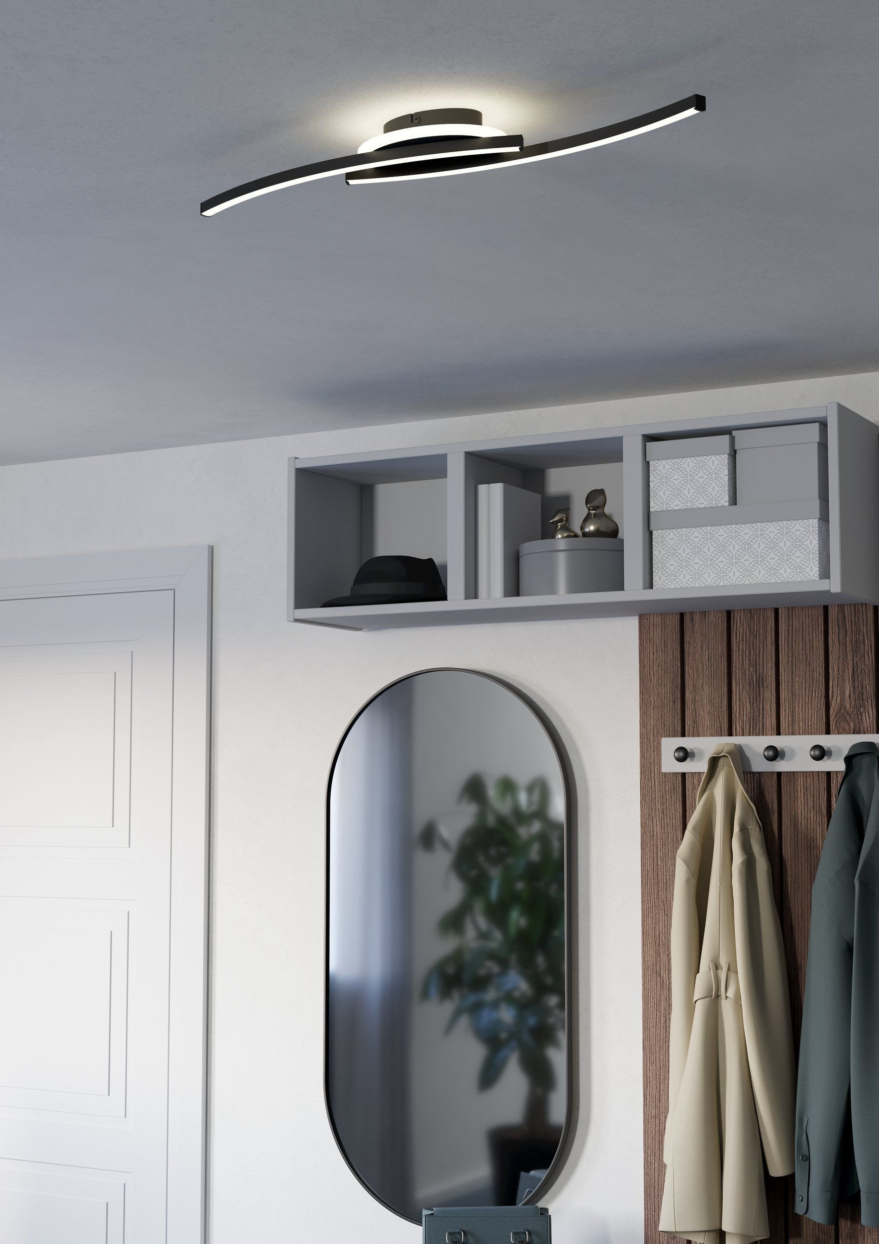 LUNGOLAGO PL.LED 12W 4K NERO/BIANCO CM.74