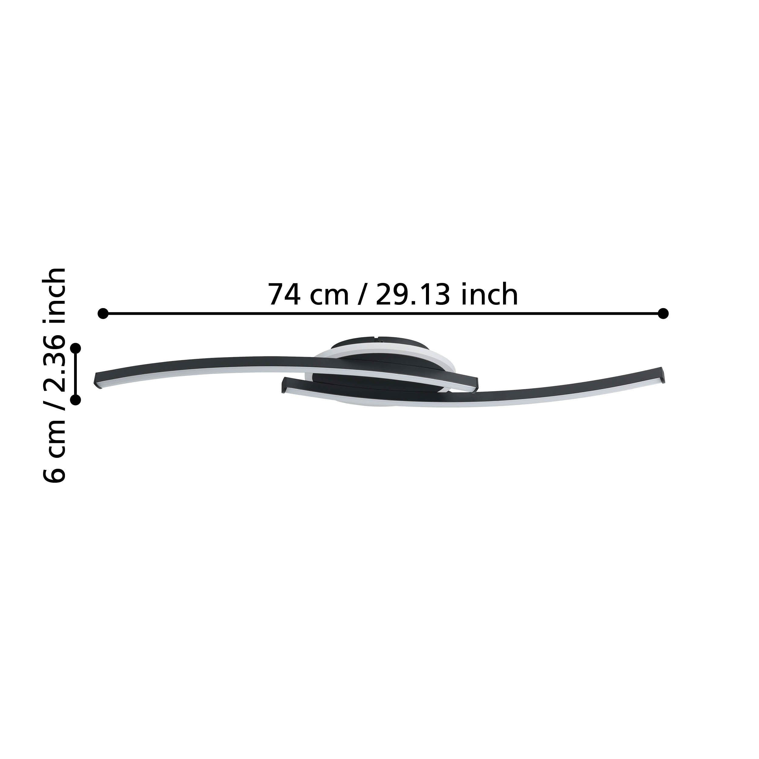 LUNGOLAGO PL.LED 12W 4K NERO/BIANCO CM.74
