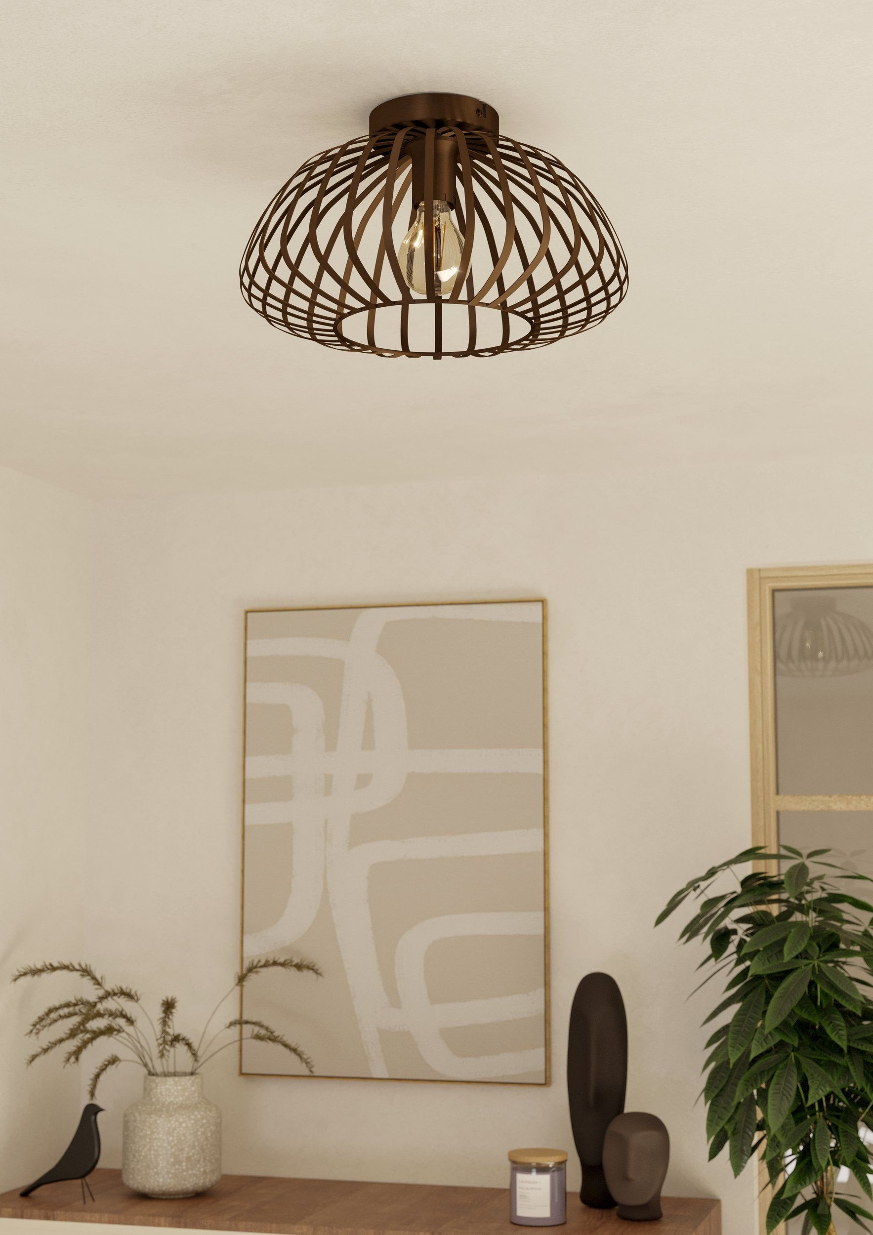 ESPINAL SOSP.E27 1X40W ACC/BRONZO D.38.5