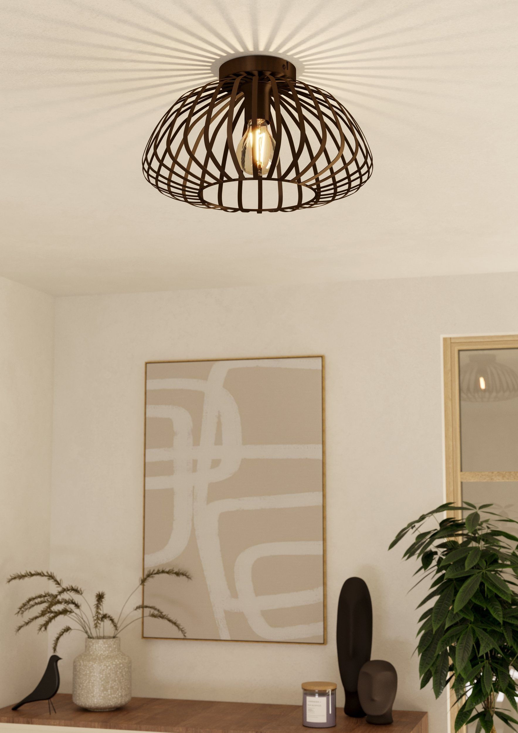 ESPINAL SOSP.E27 1X40W ACC/BRONZO D.38.5